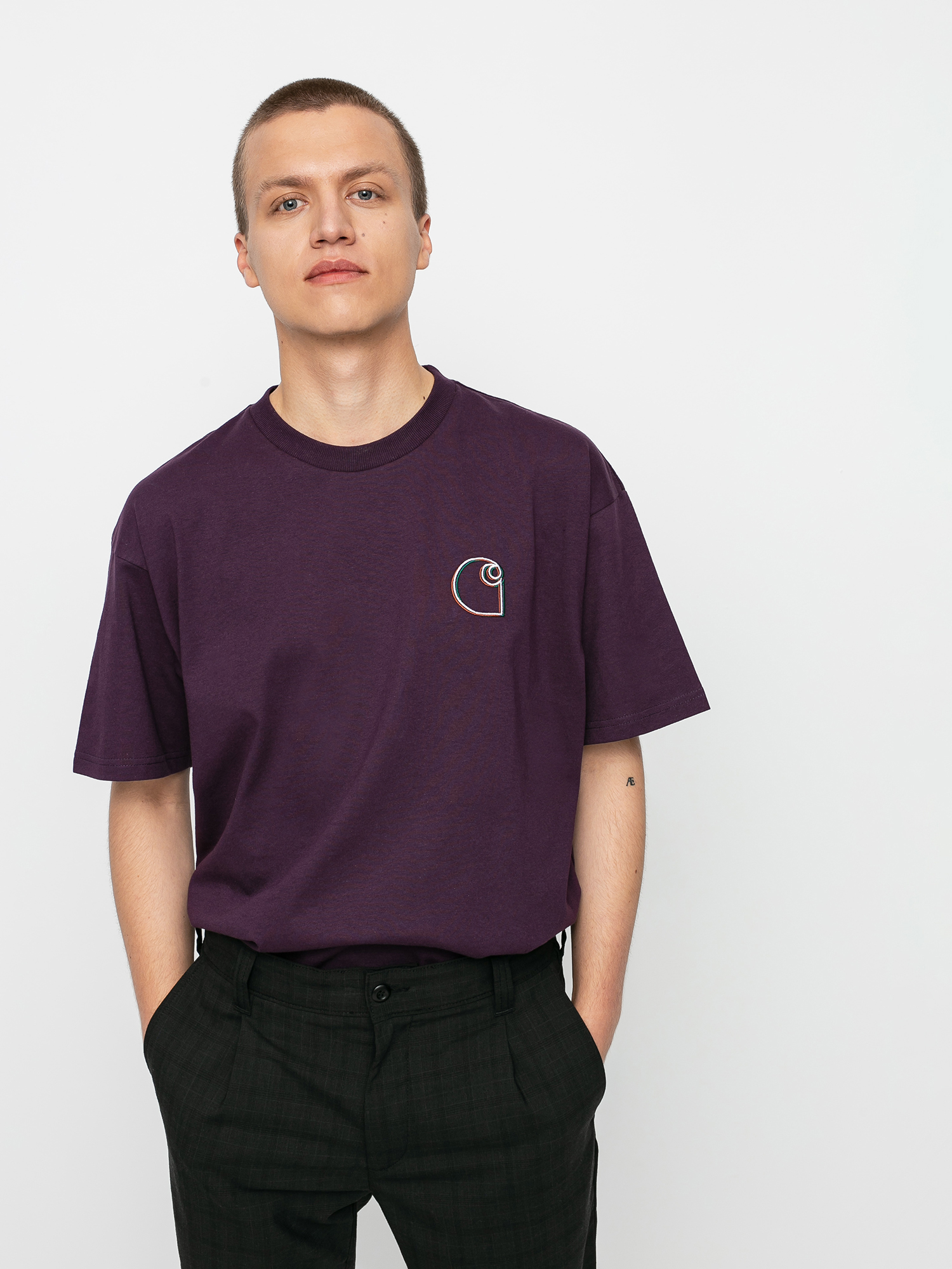 T-shirt Carhartt WIP Commission Logo (boysenberry)