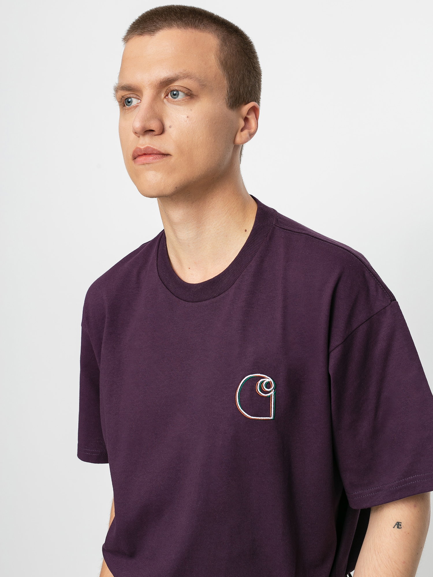 T-shirt Carhartt WIP Commission Logo (boysenberry)