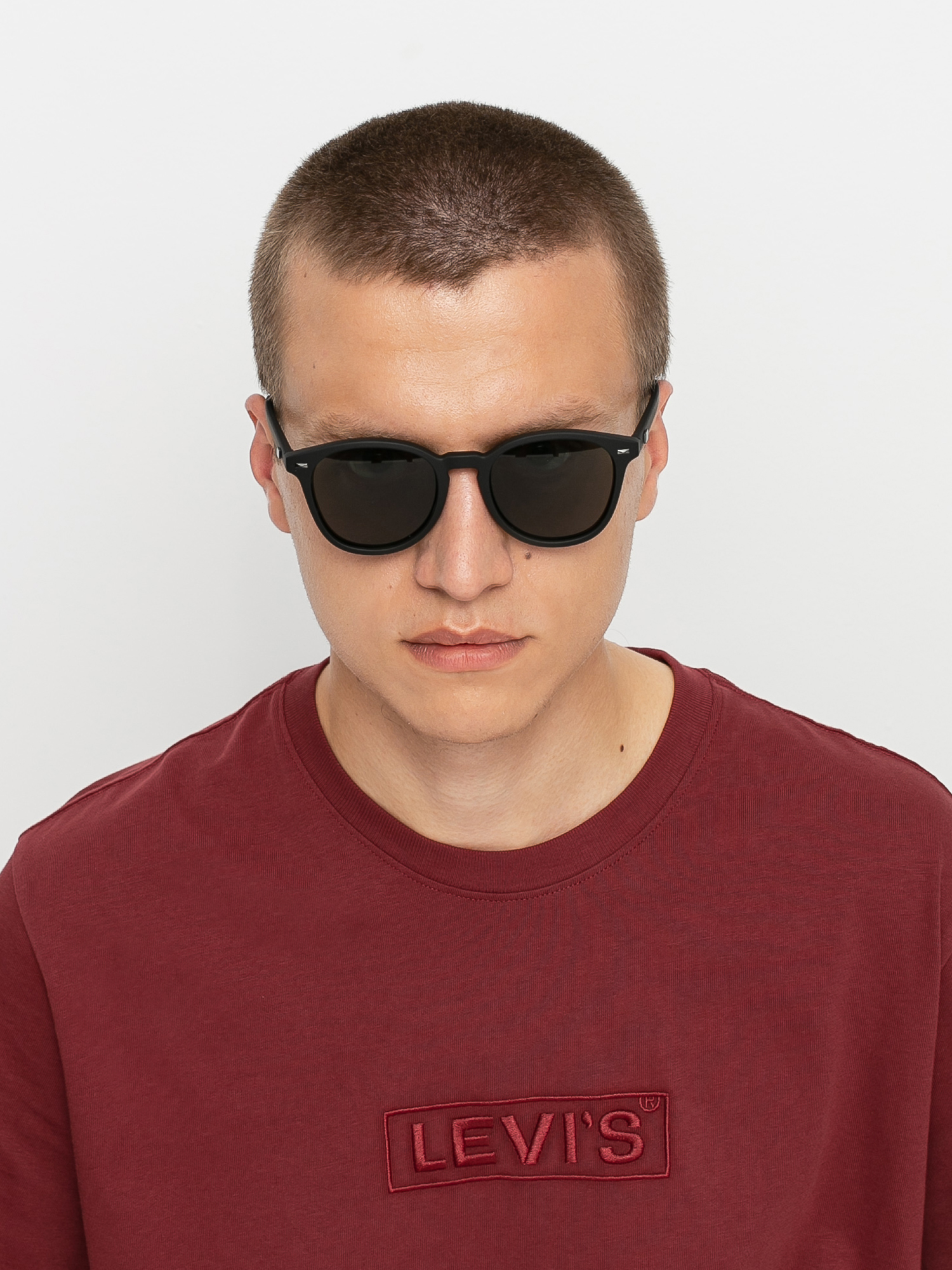 Okulary przeciwsłoneczne Le Specs Bandwagon (black rubber)