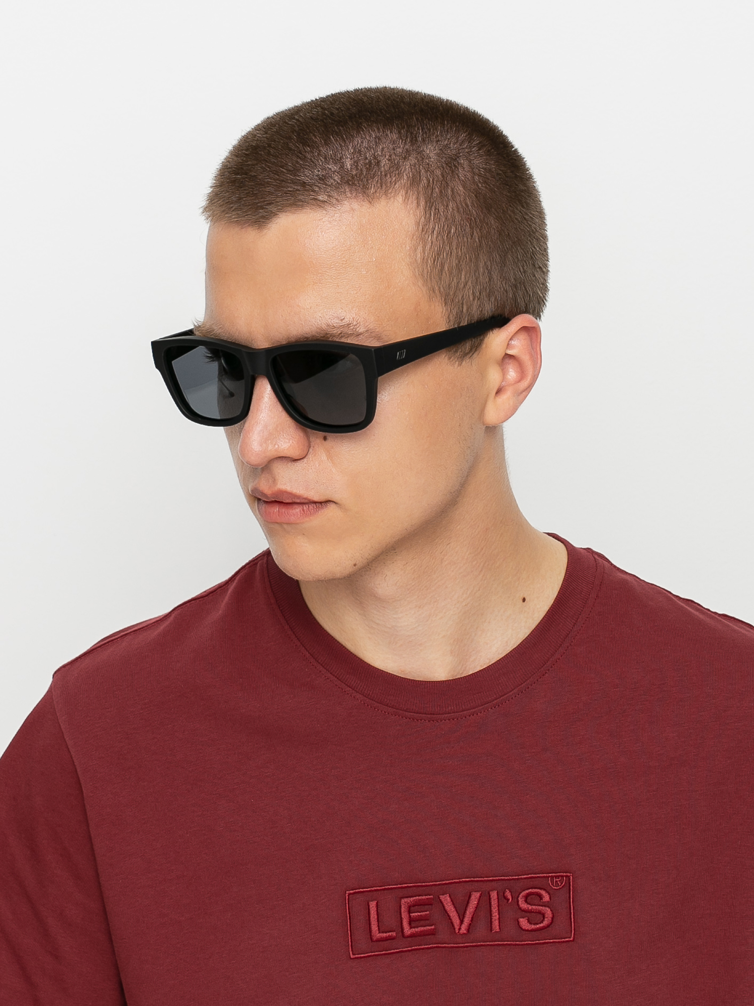 Okulary przeciwsłoneczne Le Specs The Force (black rubber/smoke mono polarizzed)