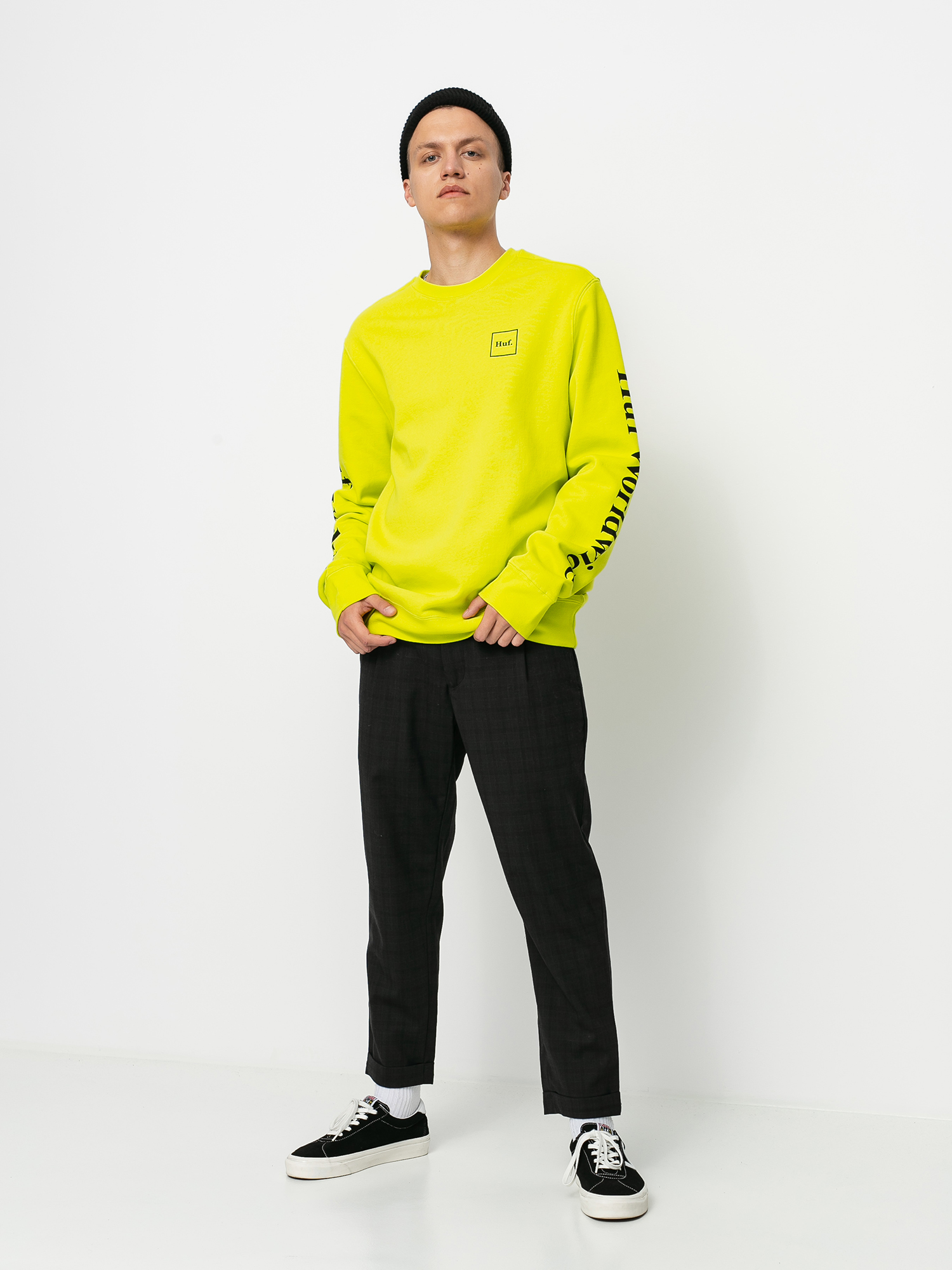 Bluza HUF Essentials Domestic (hot lime)