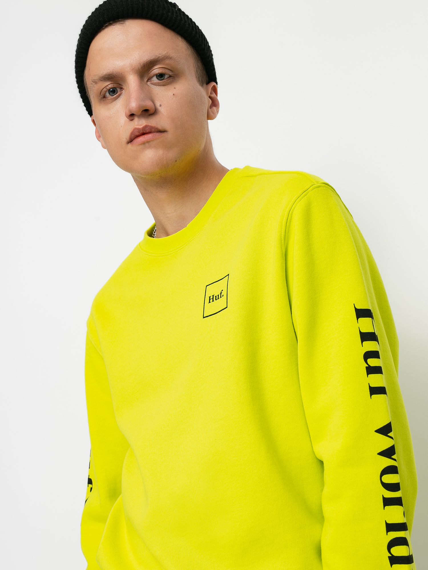 Bluza HUF Essentials Domestic (hot lime)