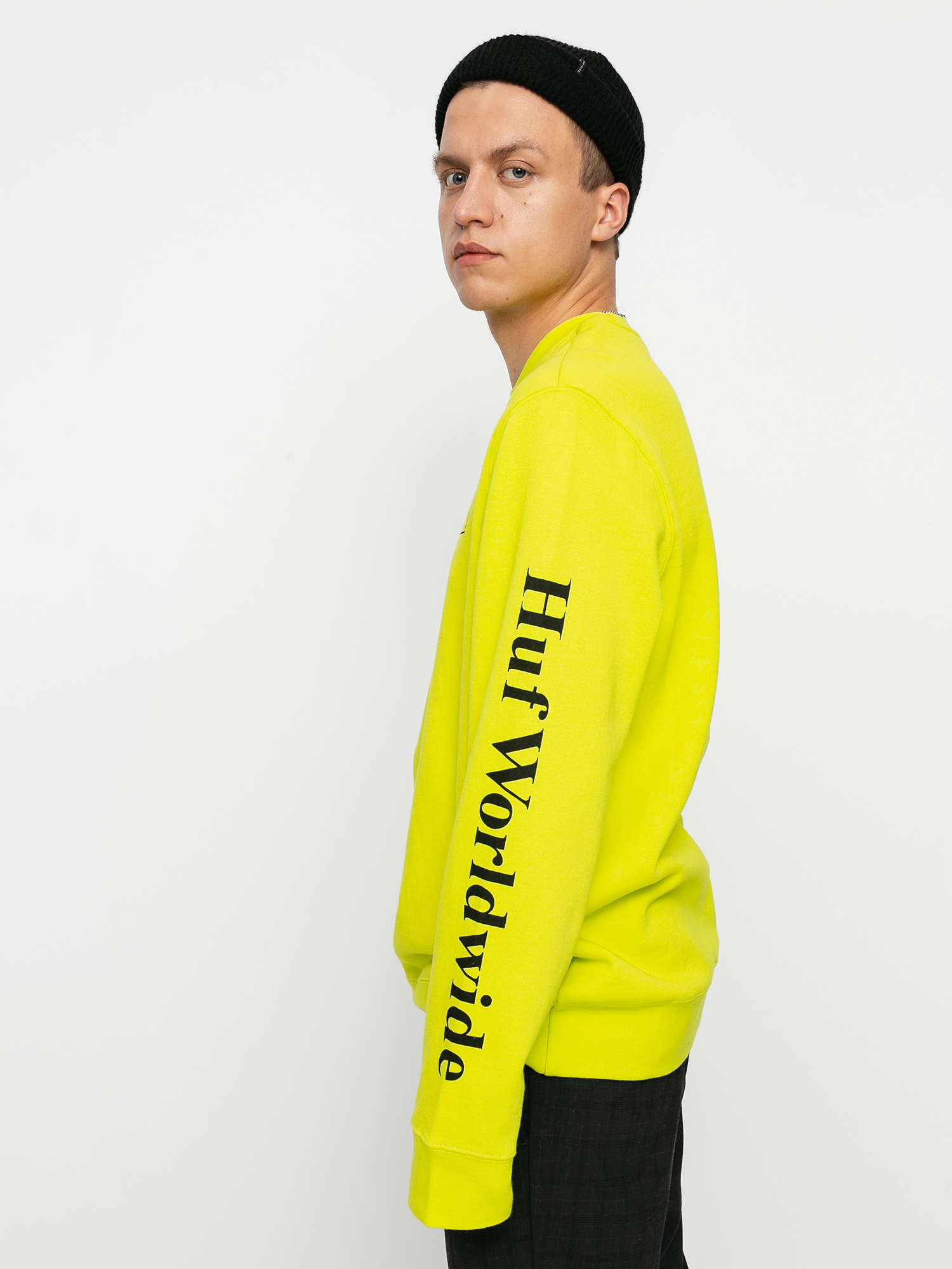 Bluza HUF Essentials Domestic (hot lime)