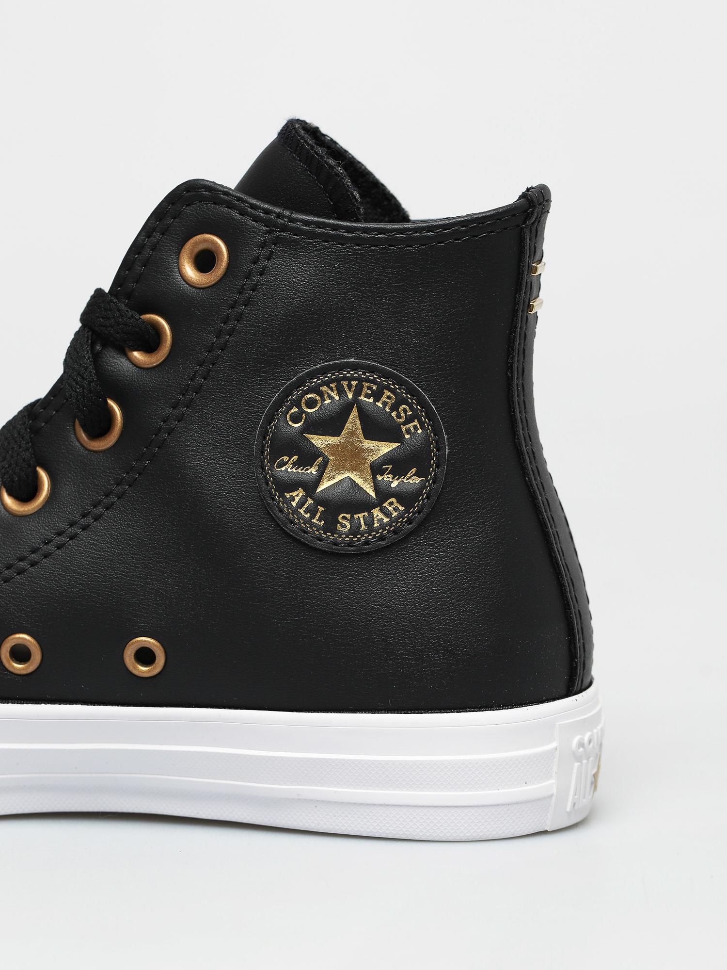 Trampki Converse Chuck Taylor All Star Leather Hi Wmn (black/gold/white)