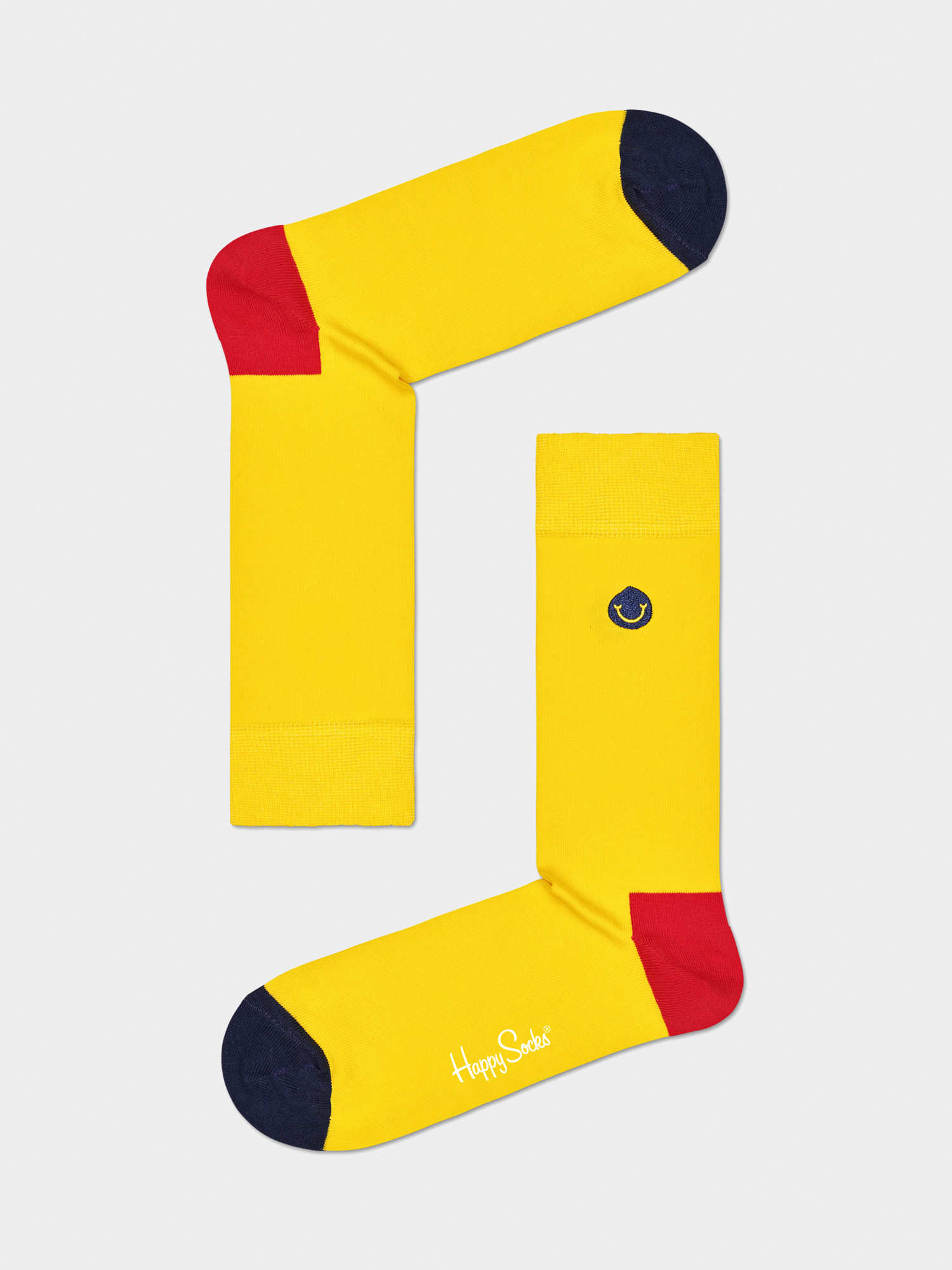 Skarpetki Happy Socks Embroidery Smiley (yellow/black/red)