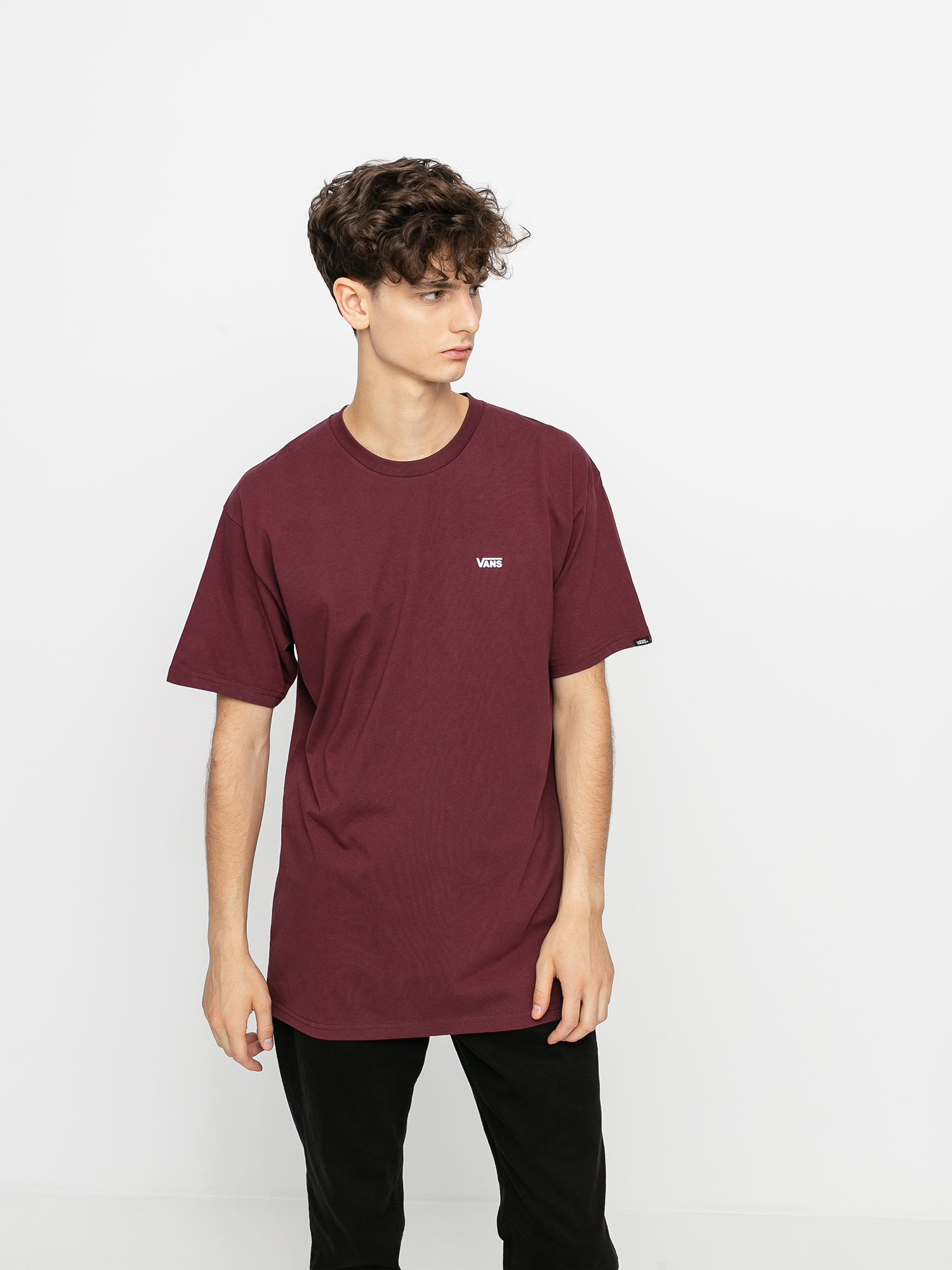 T-shirt Vans Left Chest Logo (port royale/white)