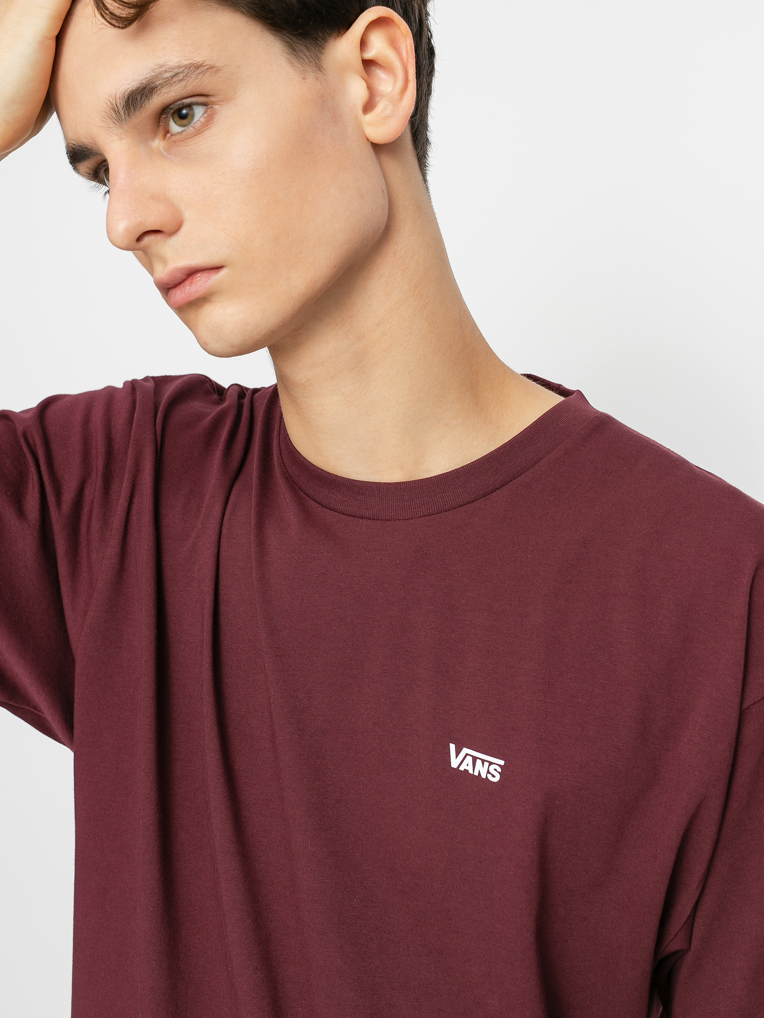T-shirt Vans Left Chest Logo (port royale/white)