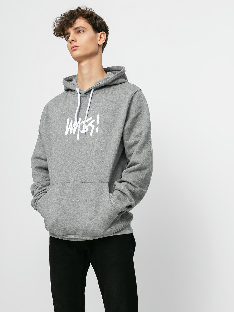 Bluza z kapturem MassDnm Signature Medium Logo HD (lt heather grey)