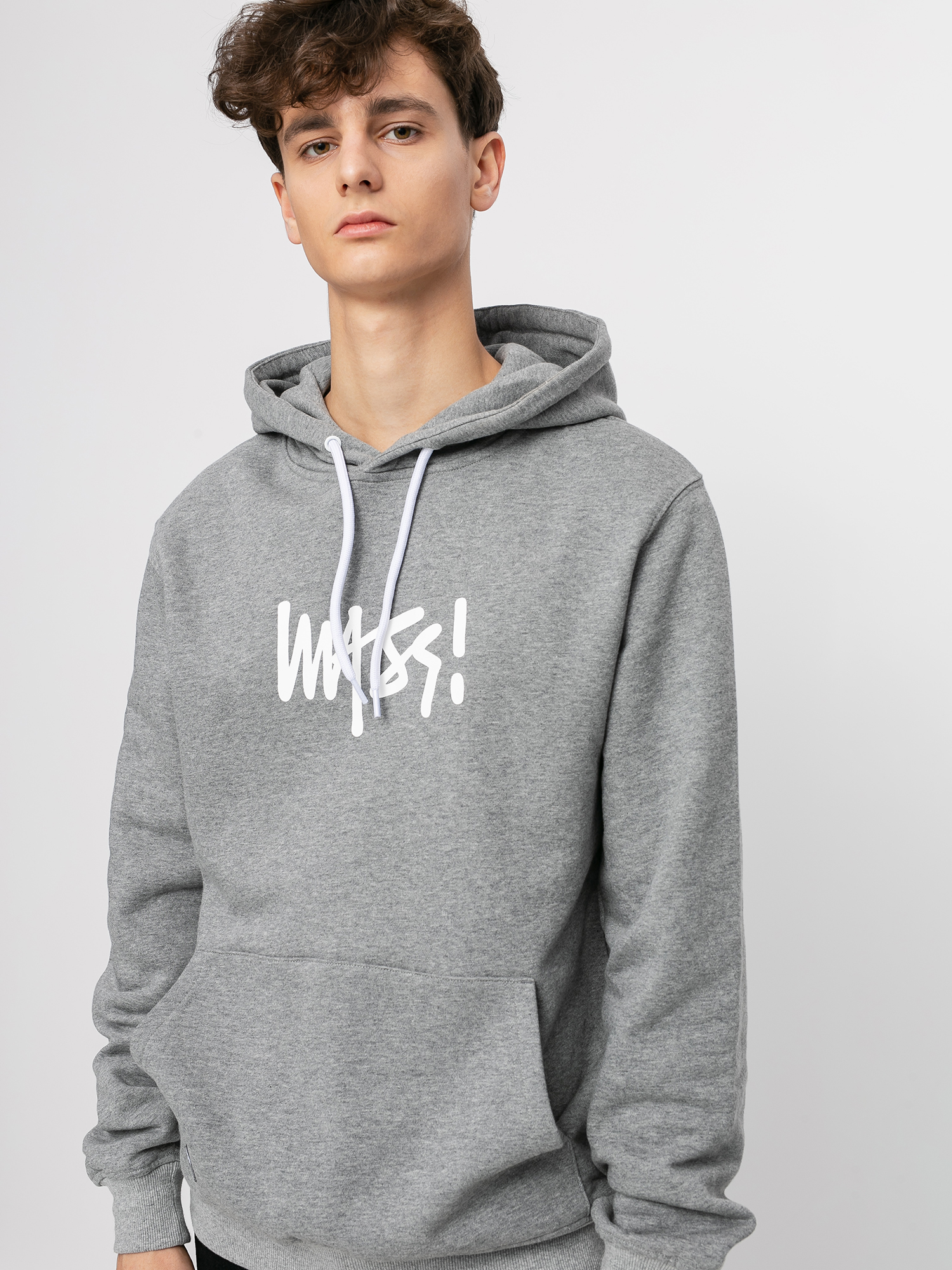 Bluza z kapturem MassDnm Signature Medium Logo HD (lt heather grey)