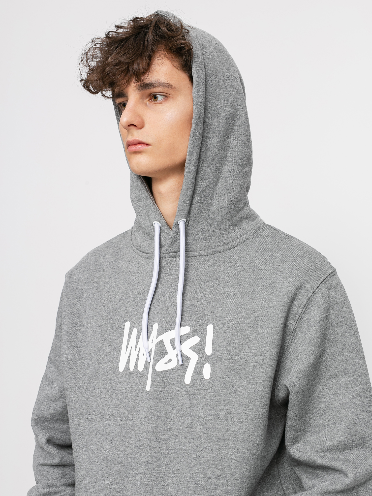 Bluza z kapturem MassDnm Signature Medium Logo HD (lt heather grey)