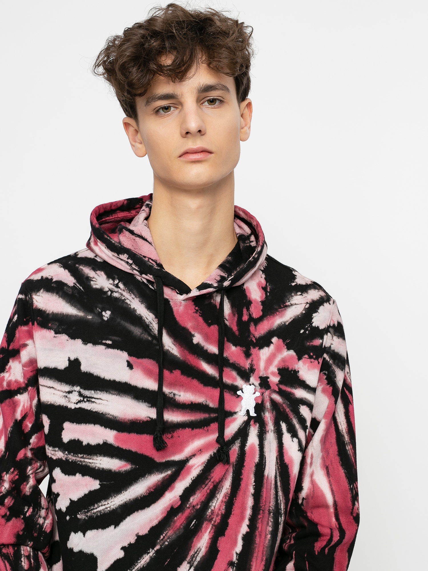 Bluza z kapturem Grizzly Griptape Embroidered Fruit Punch HD (pink tie dye)