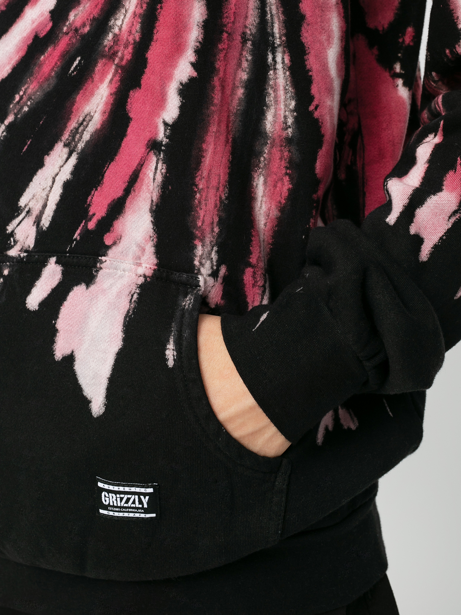 Bluza z kapturem Grizzly Griptape Embroidered Fruit Punch HD (pink tie dye)