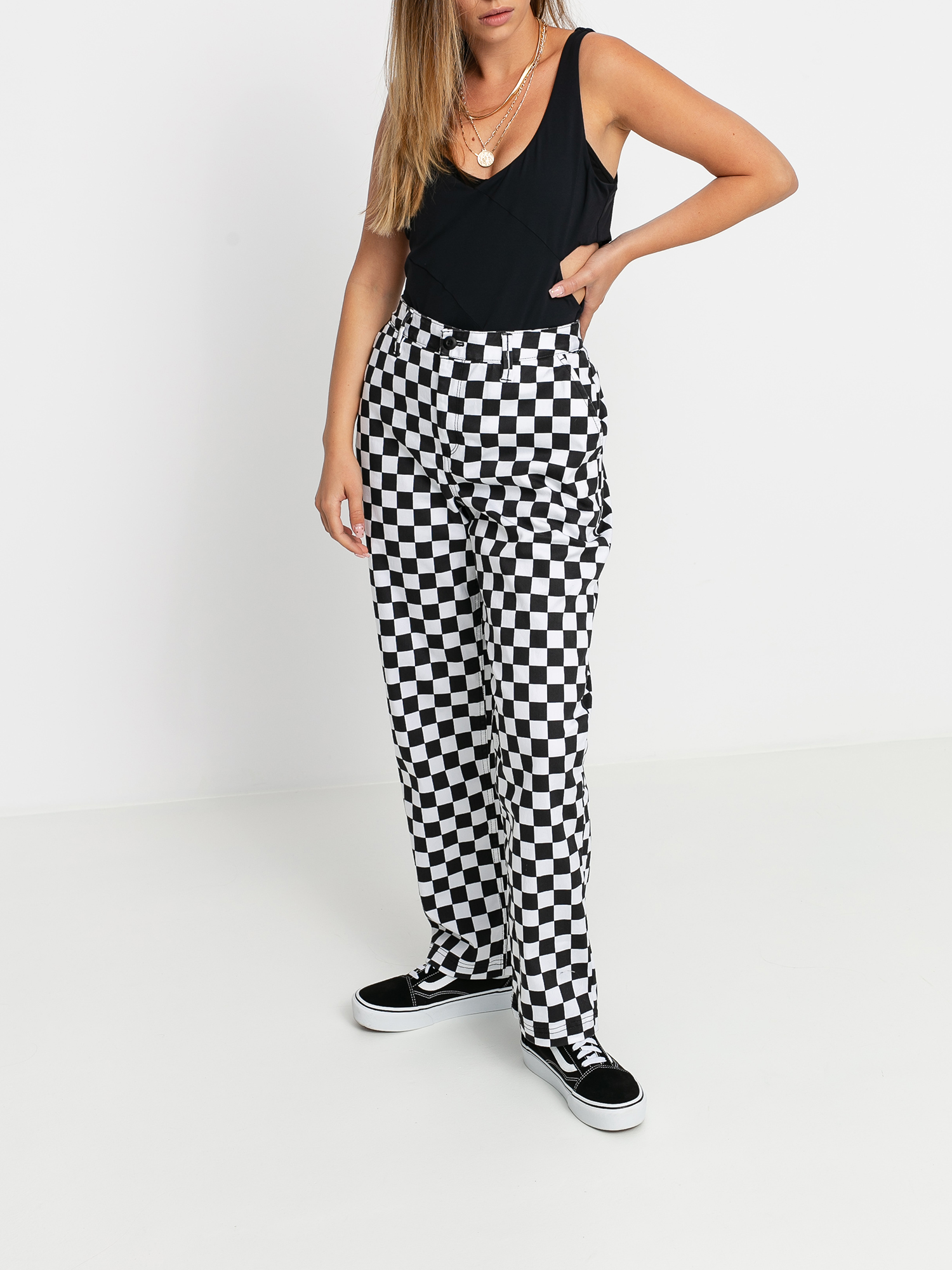 Spodnie Vans Authentic Chino Print Wmn (checkerboard)