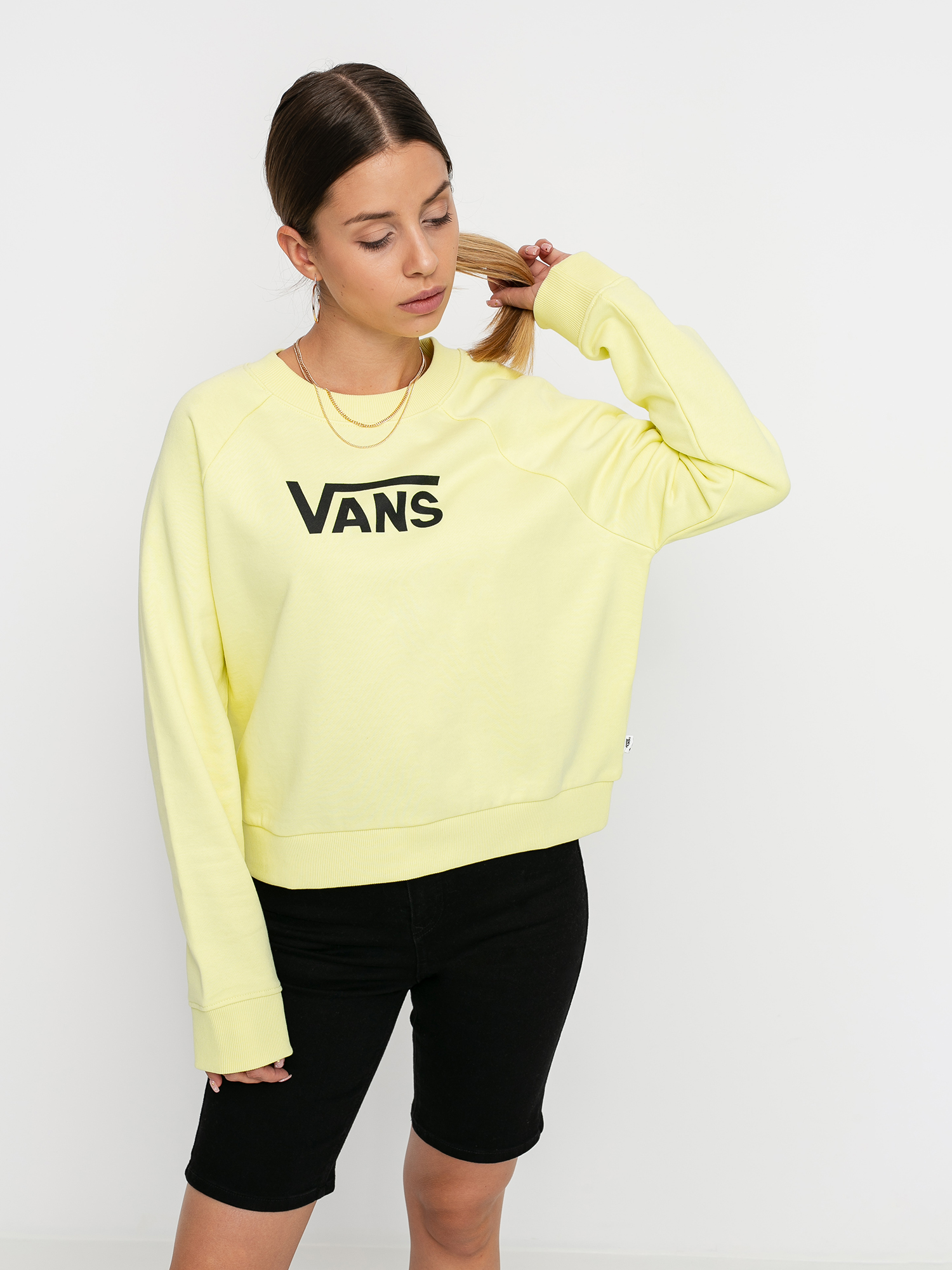 Bluza Vans Flying V Ft Boxy Wmn (yellow pear)
