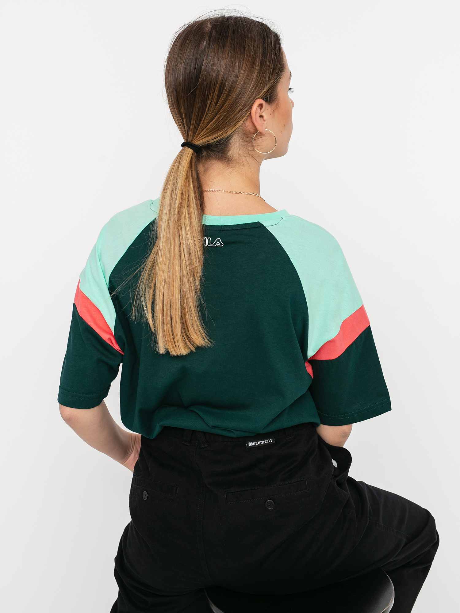 T-shirt Fila Laeta Wmn (ponderosa pine/cabbage/calypso coral)