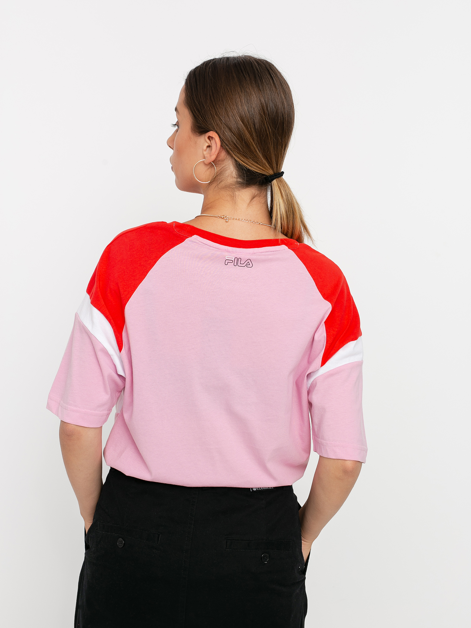T-shirt Fila Laeta Wmn (lilac sachet/poppy red/bright white)