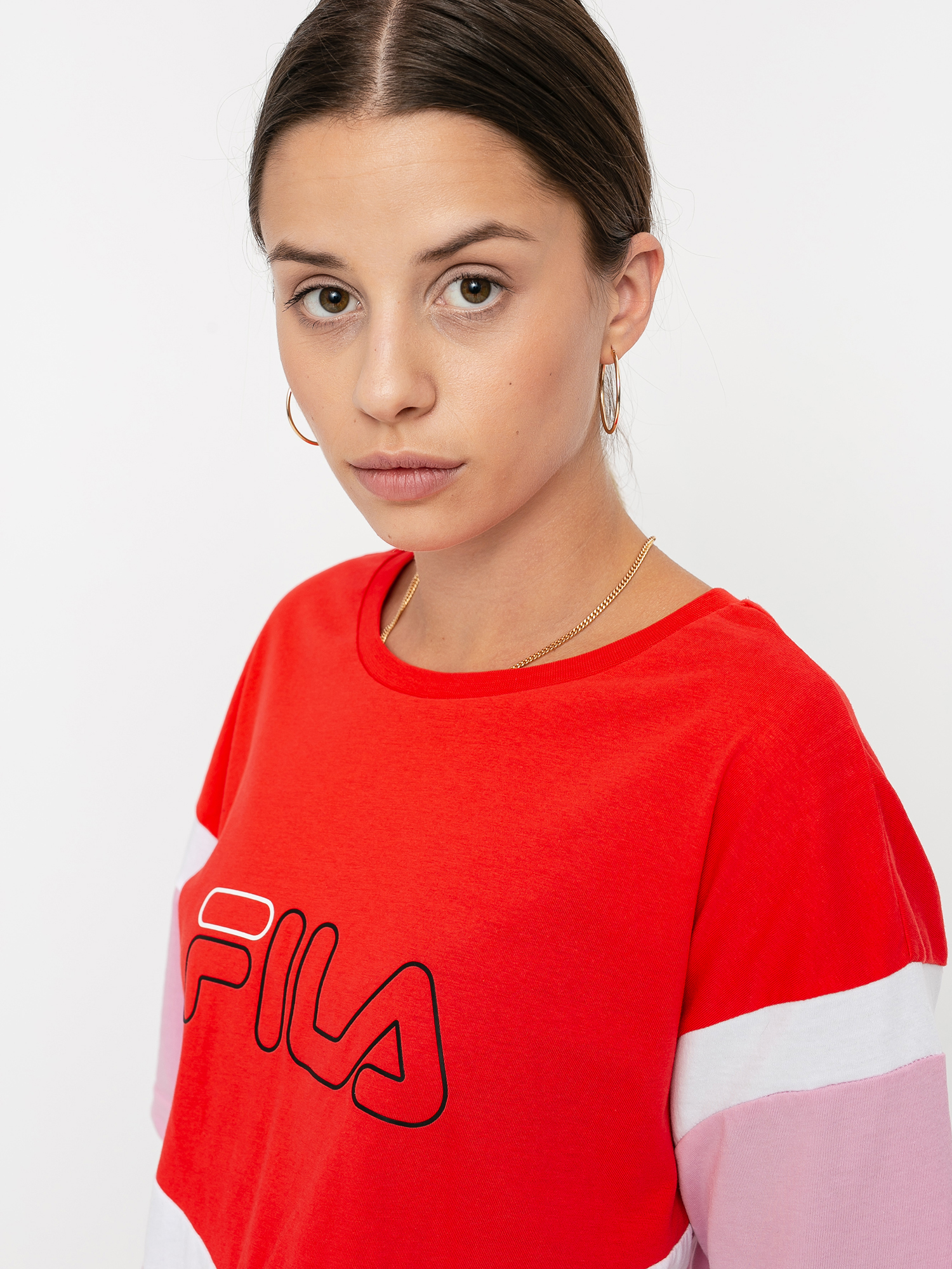 T-shirt Fila Laeta Wmn (lilac sachet/poppy red/bright white)