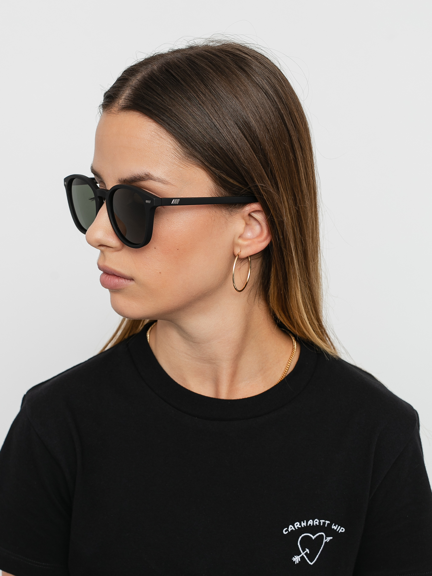 Okulary przeciwsłoneczne Le Specs Bandwagon (black rubber)