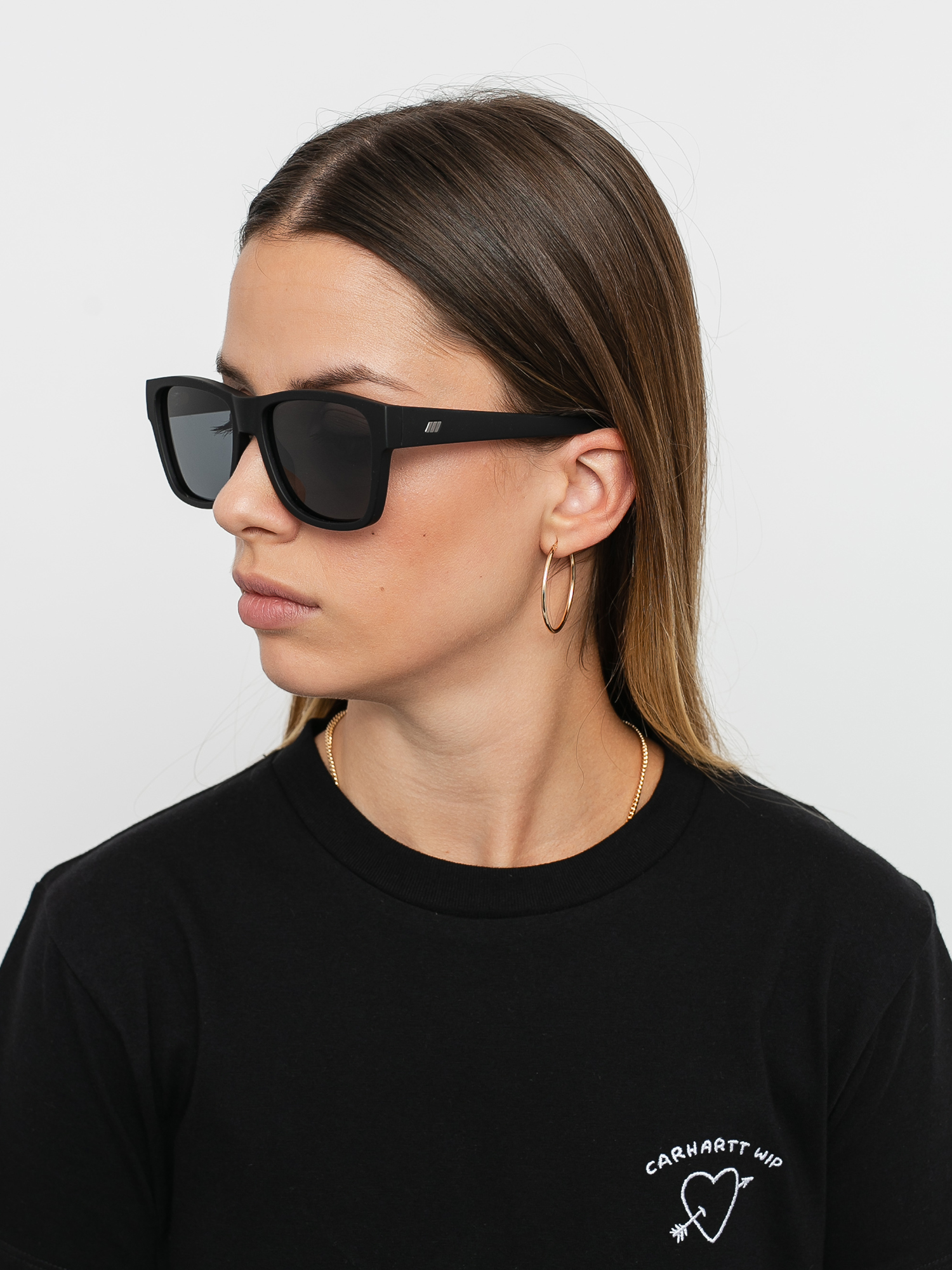 Okulary przeciwsłoneczne Le Specs The Force (black rubber/smoke mono polarizzed)