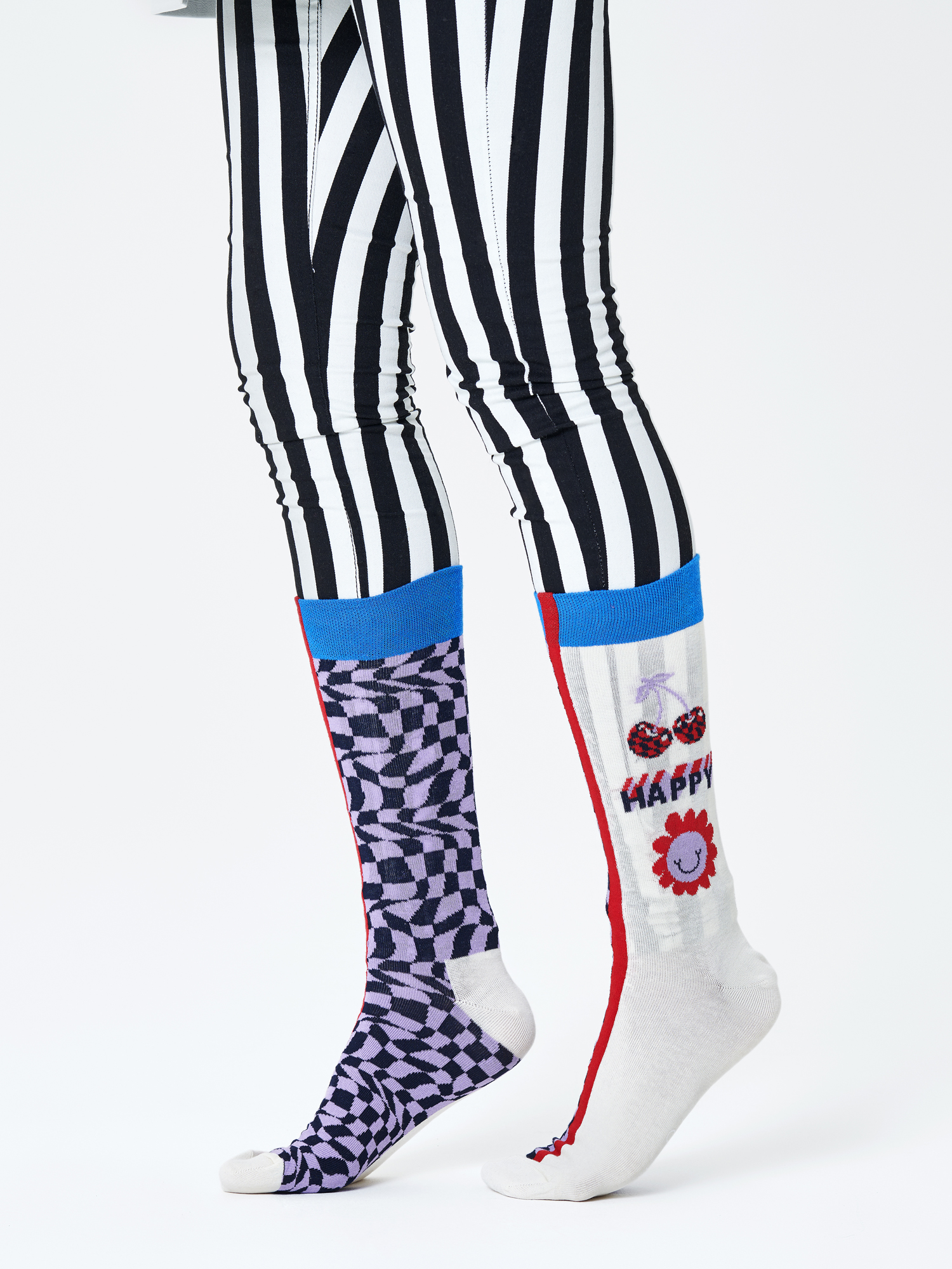 Skarpetki Happy Socks Half Half Allover Dots (white/multi)