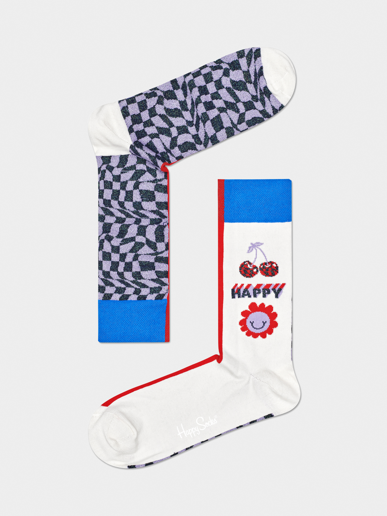 Skarpetki Happy Socks Half Half Allover Dots (white/multi)