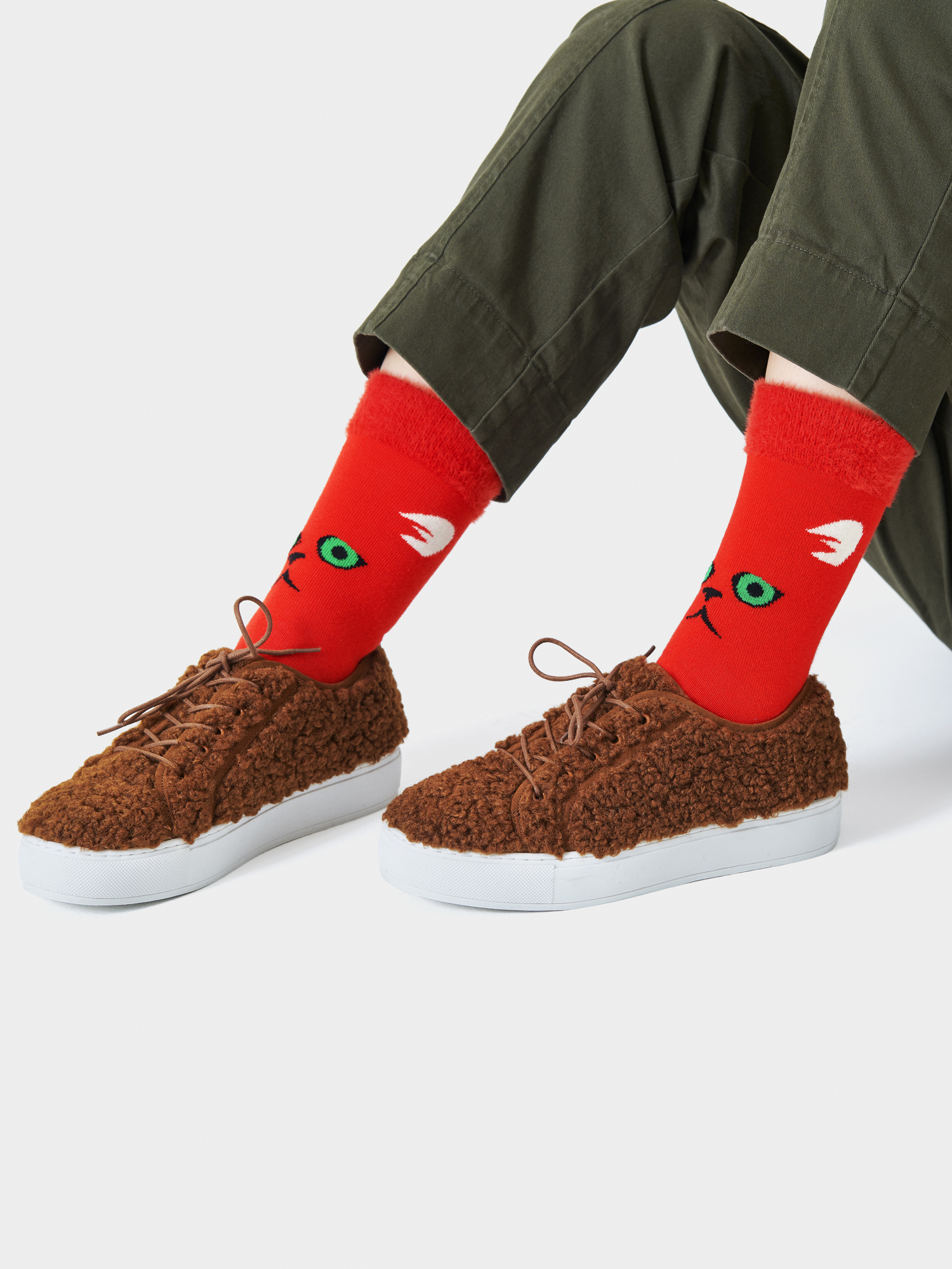 Skarpetki Happy Socks Hairy Animal (red)