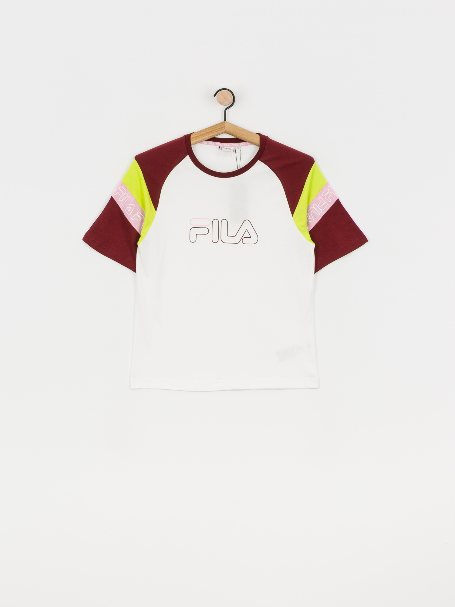 T-shirt Fila Lolita Wmn (bright white/cabernet/acid lime/lilac sachet)