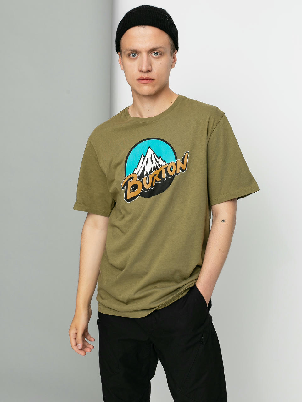 T-shirt Burton Retro Mountain (martini olive)