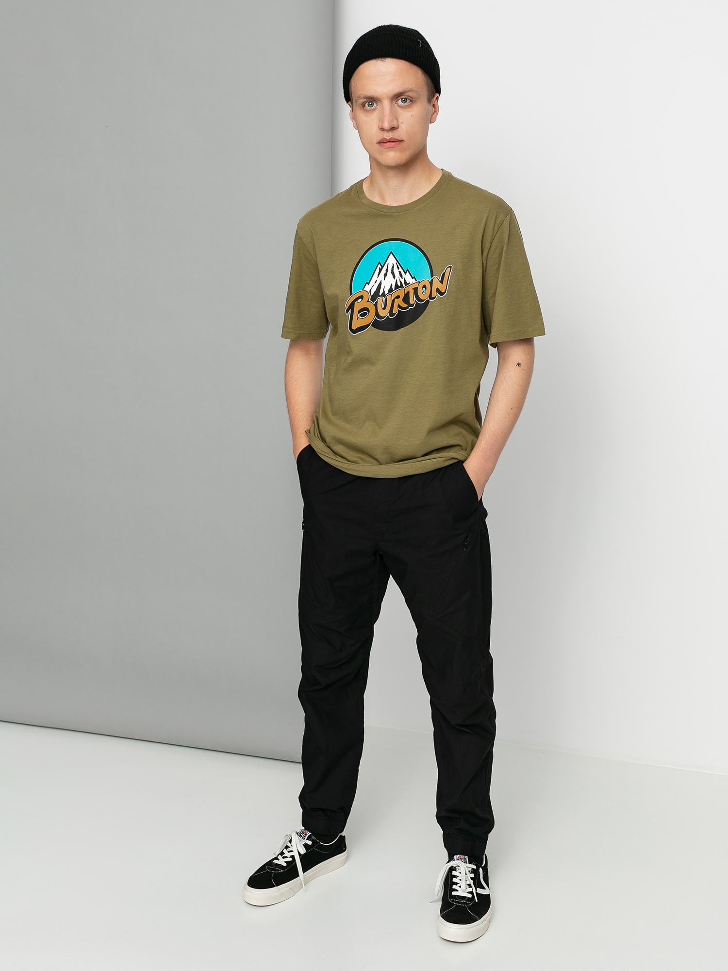 T-shirt Burton Retro Mountain (martini olive)