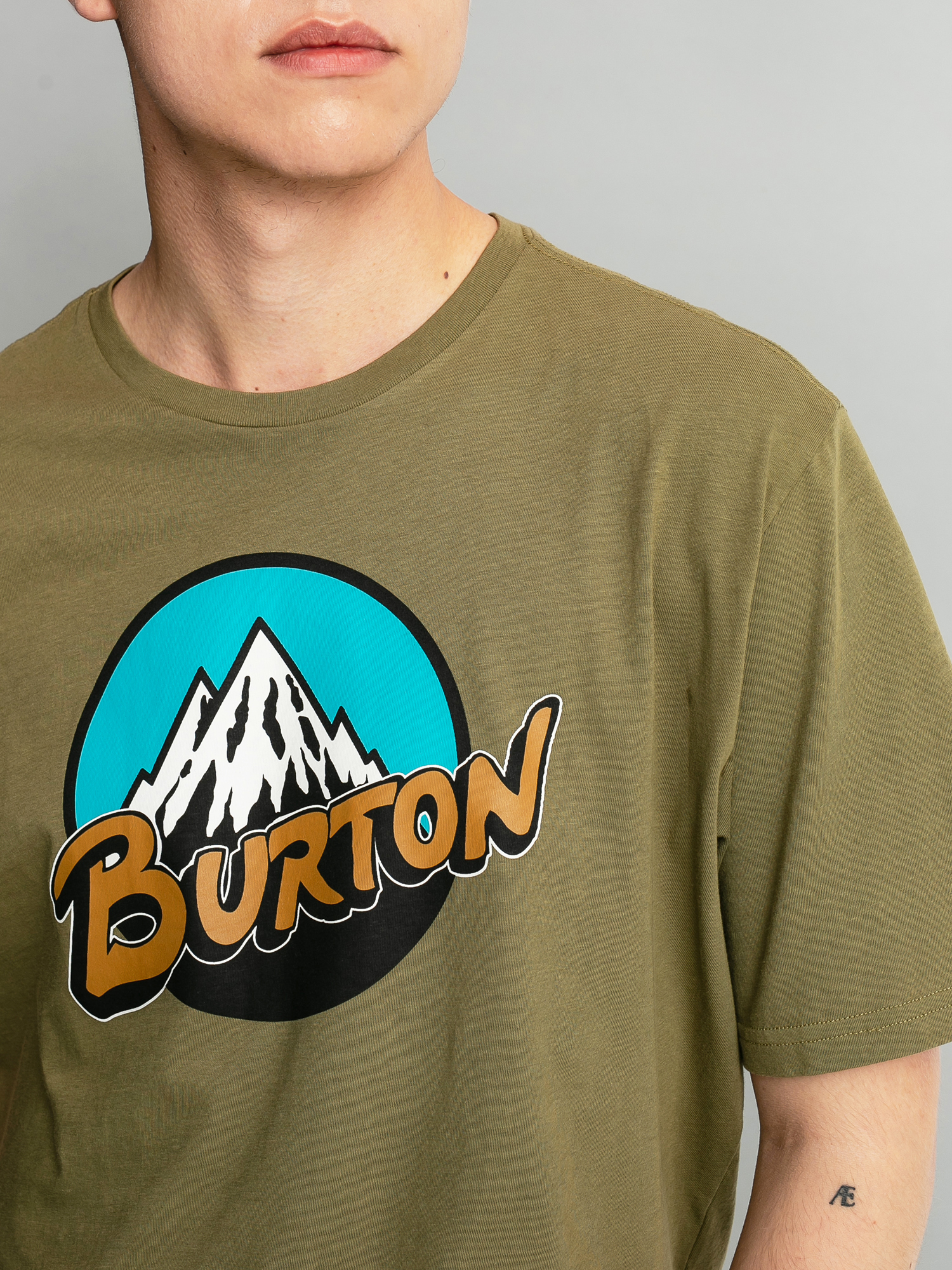 T-shirt Burton Retro Mountain (martini olive)