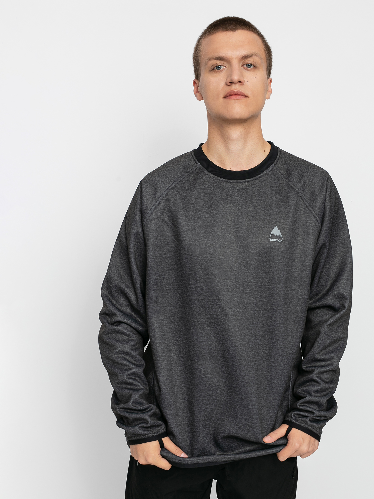 Męska Bluza aktywna Burton Crown Weatherproof (true black heather)
