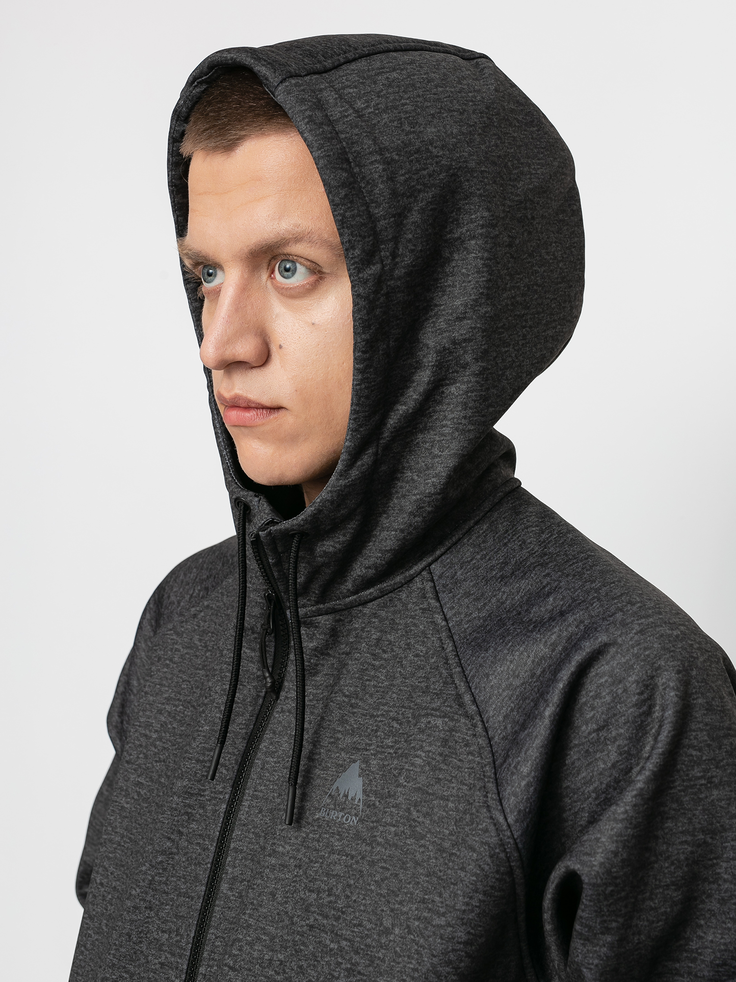 Męska Bluza aktywna Burton Crown Weatherproof ZHD (true black heather)