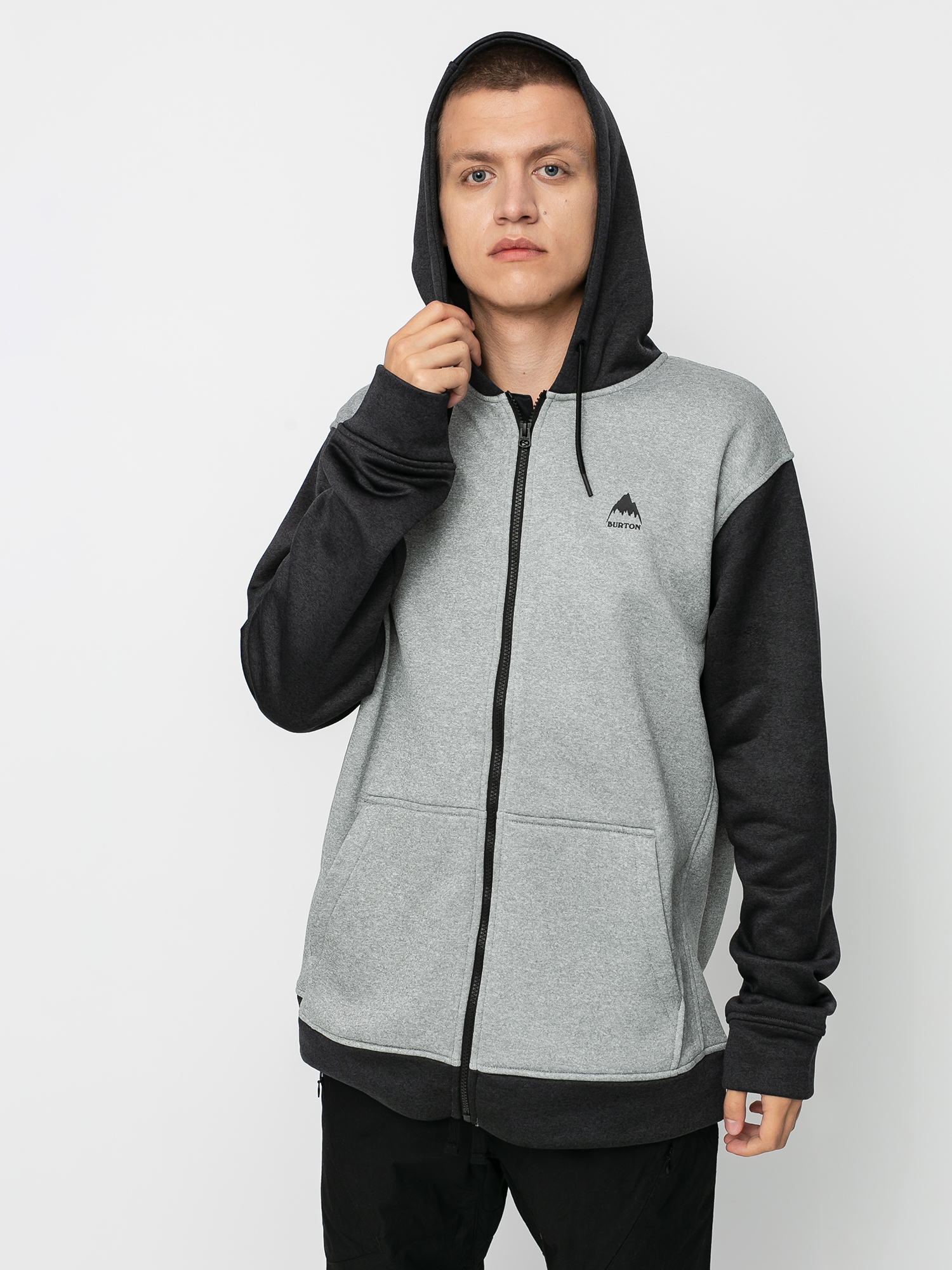 Bluza aktywna Burton Oak ZHD (gray heather/true black)