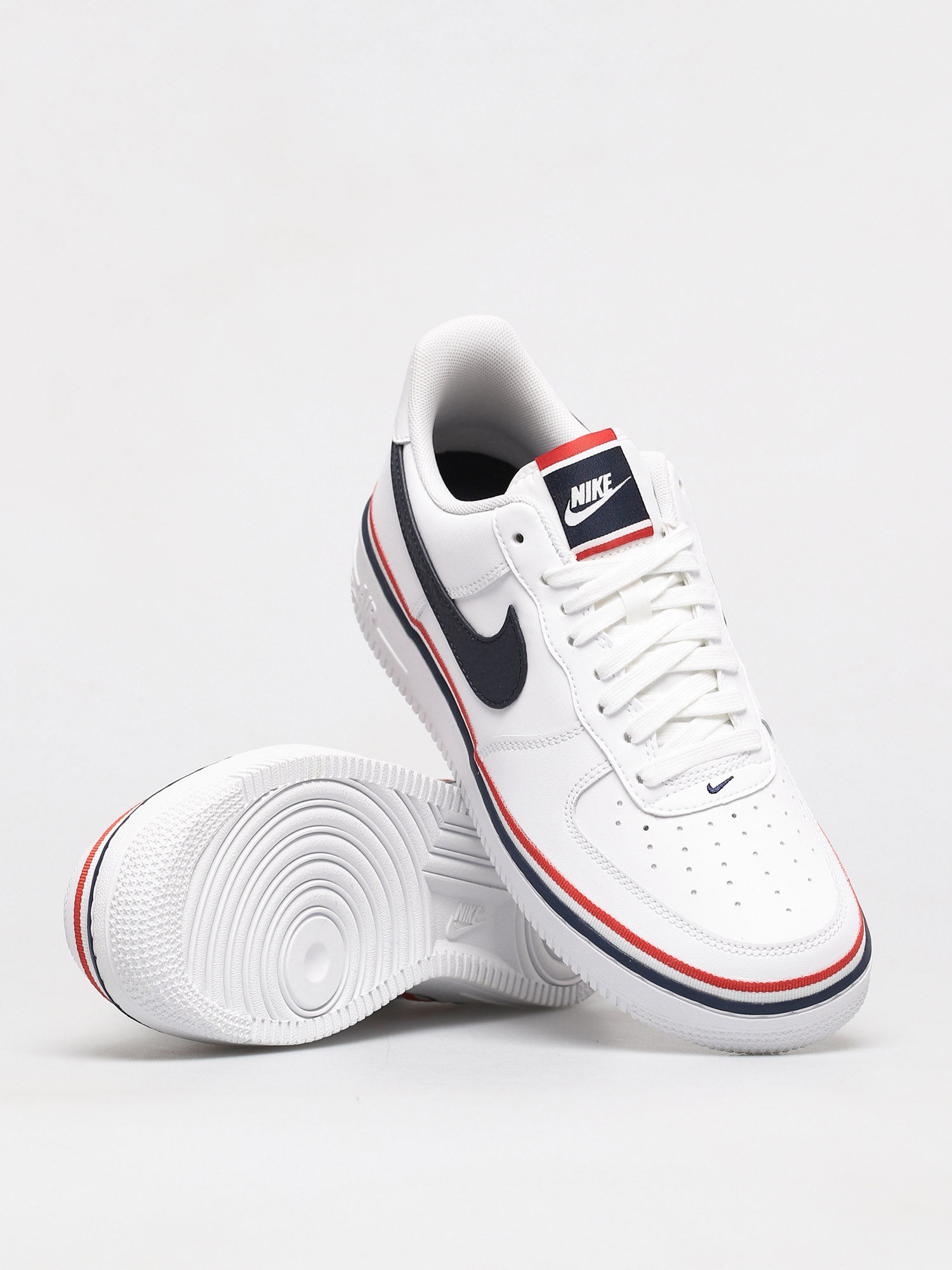 Buty Nike Air Force 1 07 Lv8 (white/obsidian habanero red)