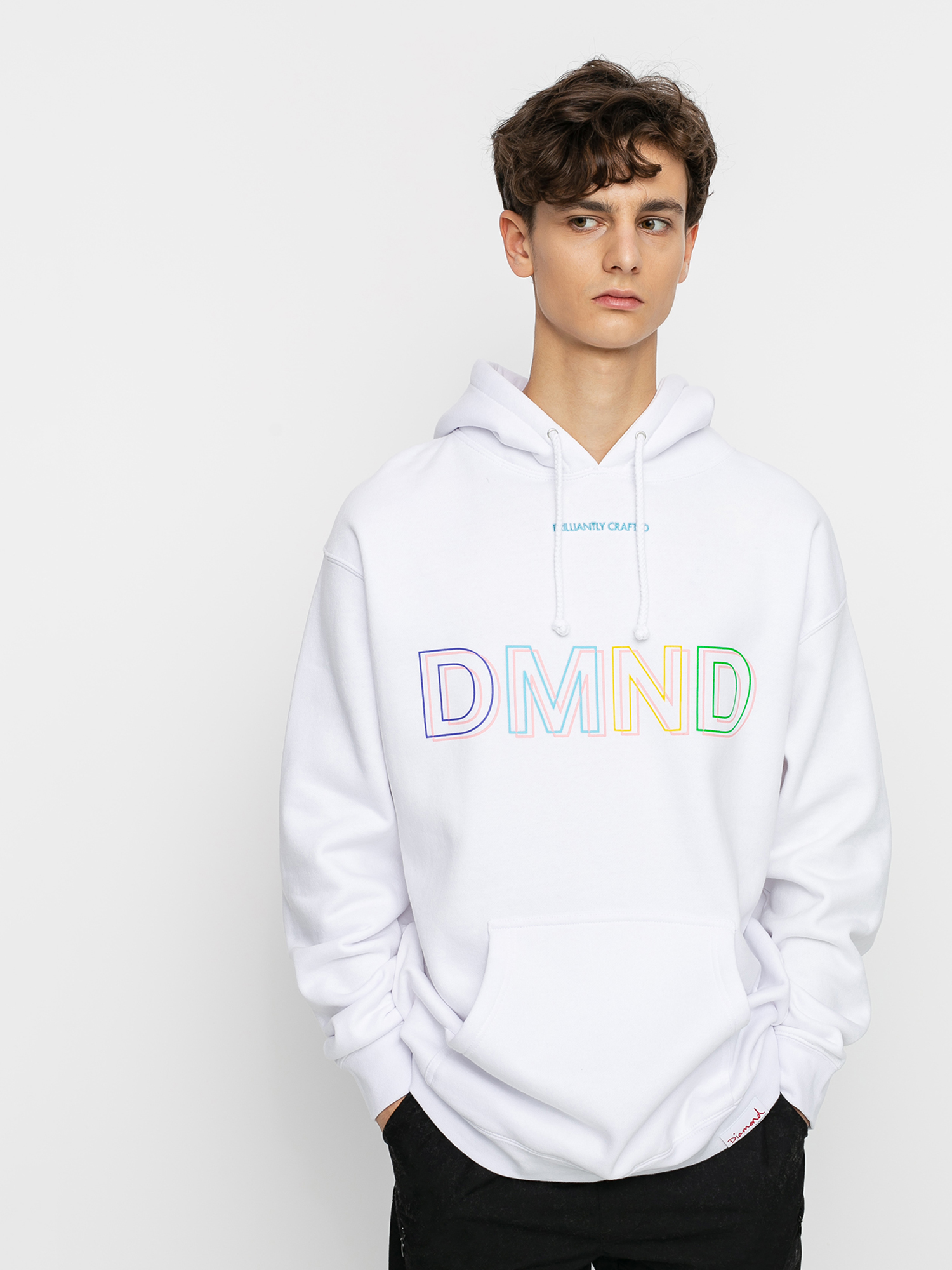 Bluza z kapturem Diamond Supply Co. 3 Dmnd HD (white)