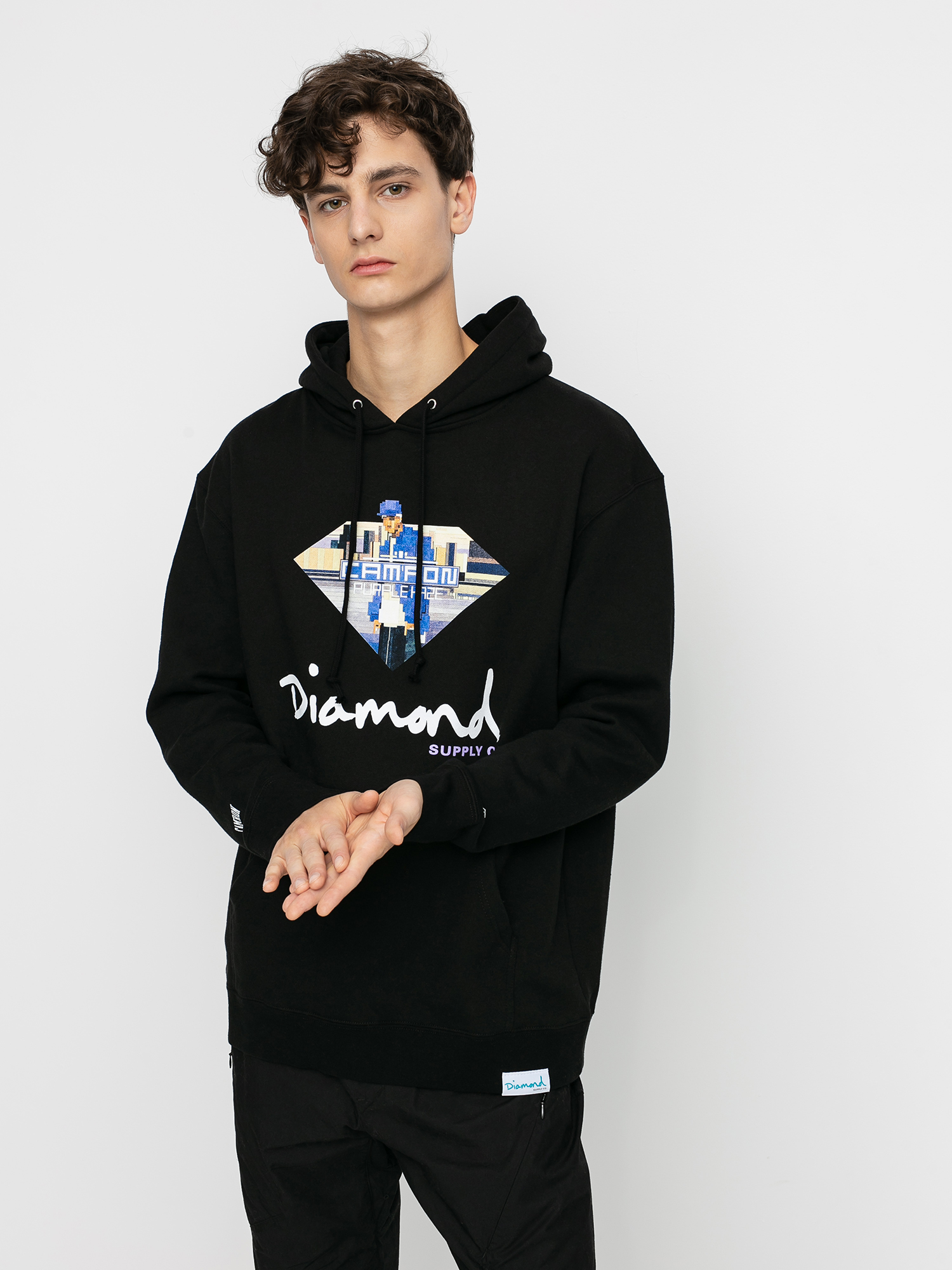 Bluza z kapturem Diamond Supply Co. Cam Ron Sign HD (black)
