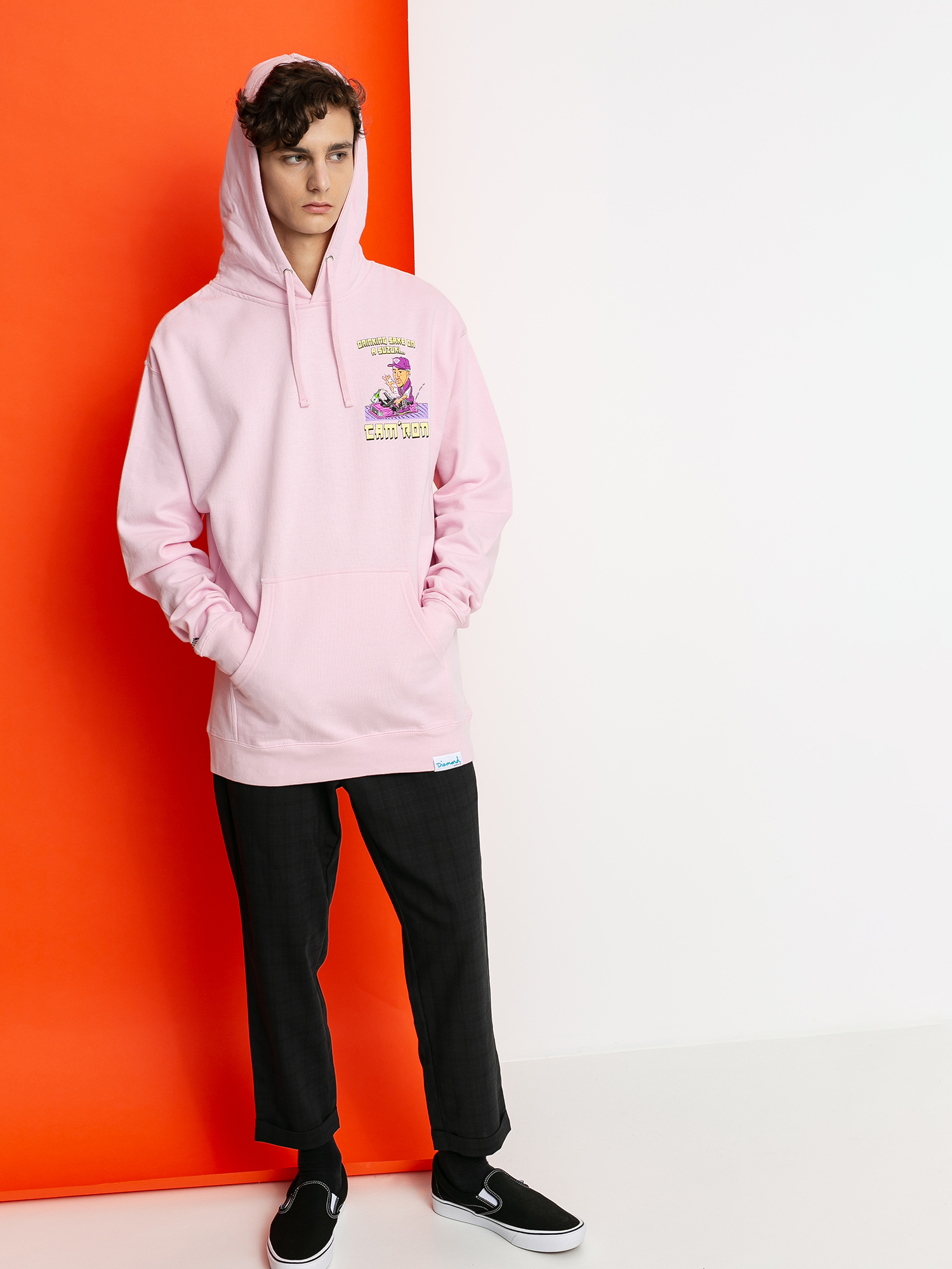 Bluza z kapturem Diamond Supply Co. Sake HD (pink)
