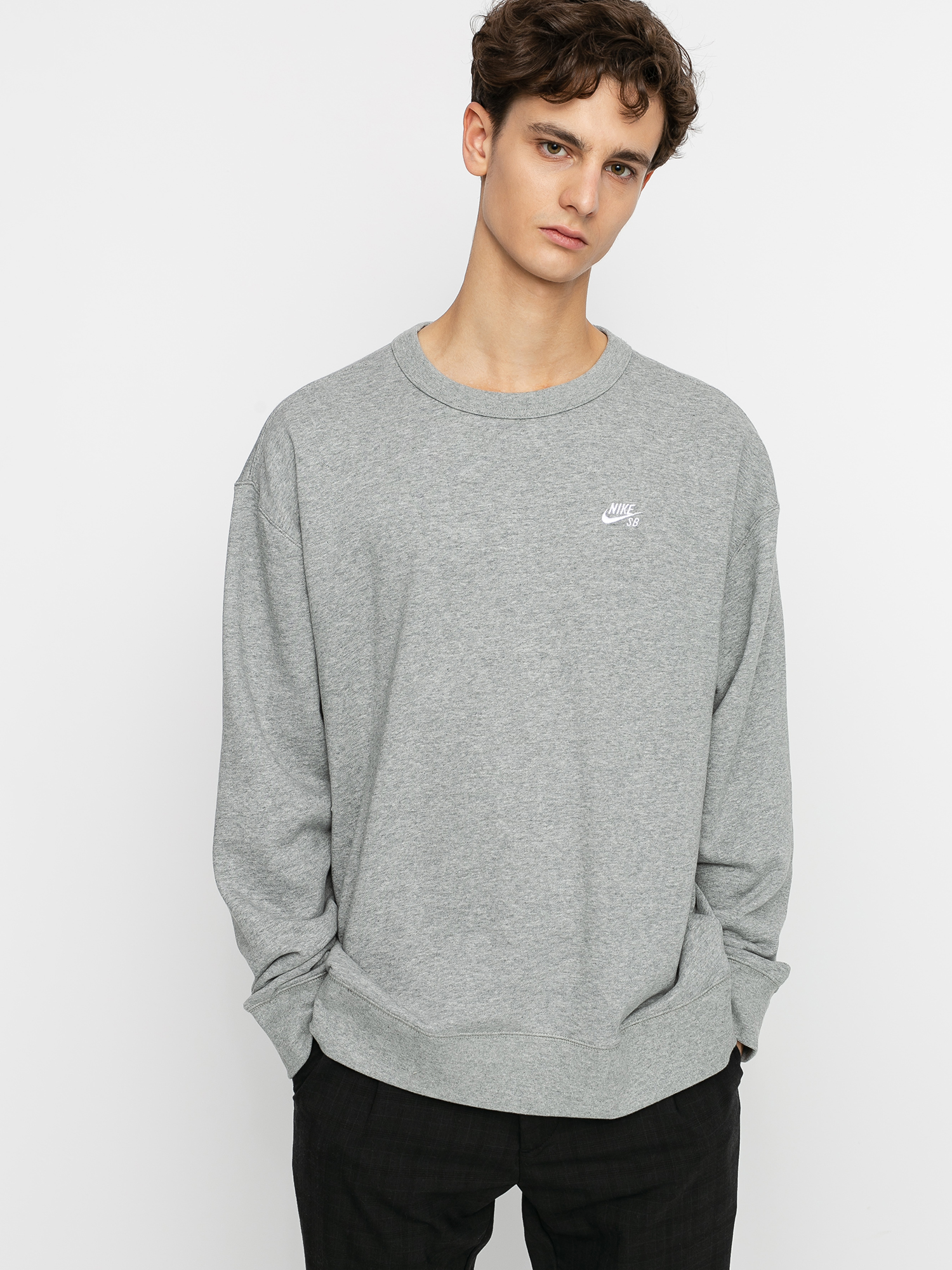 Bluza Nike SB Sb Crew (dk grey heather/white)