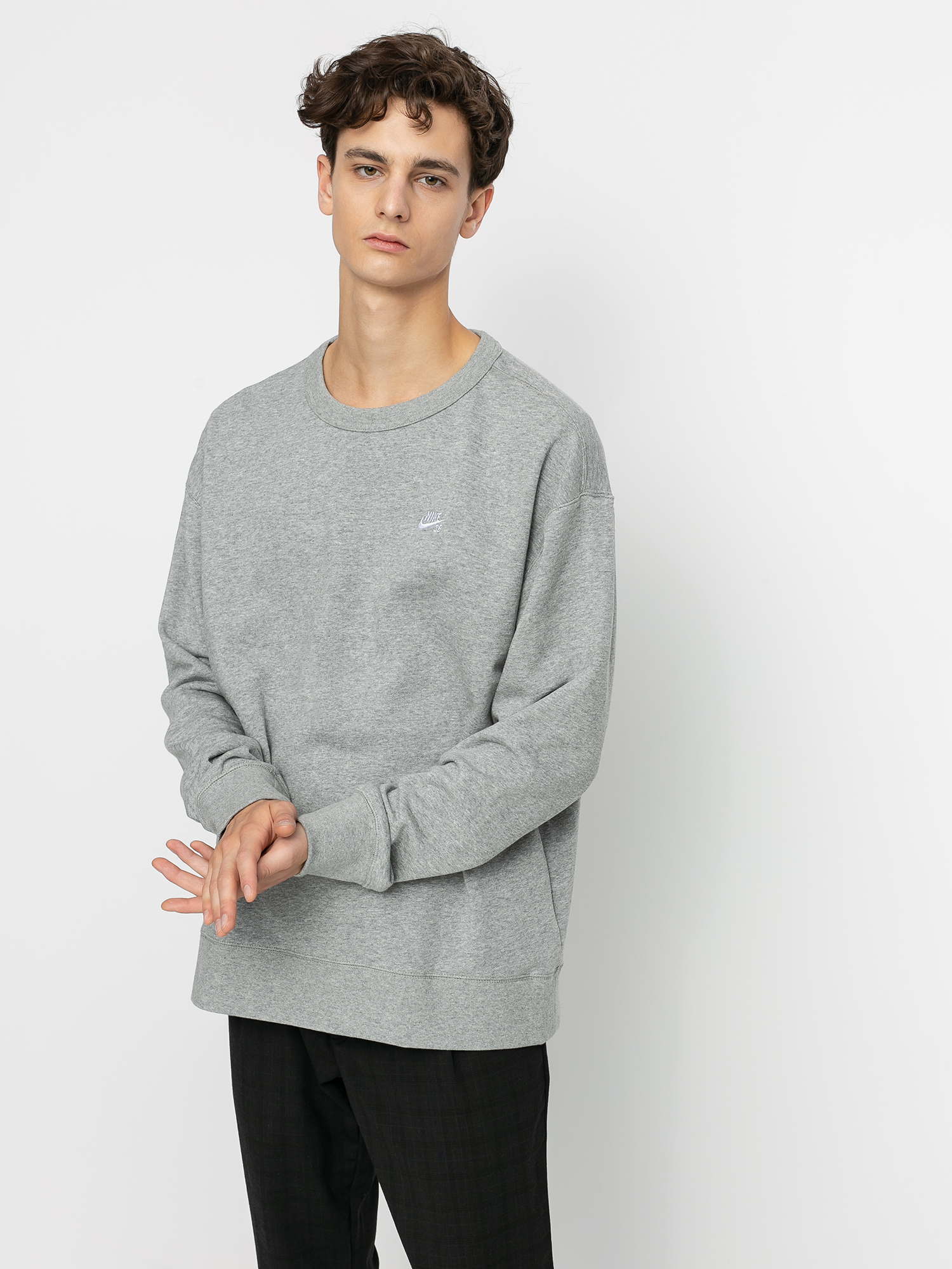 Bluza Nike SB Sb Crew (dk grey heather/white)
