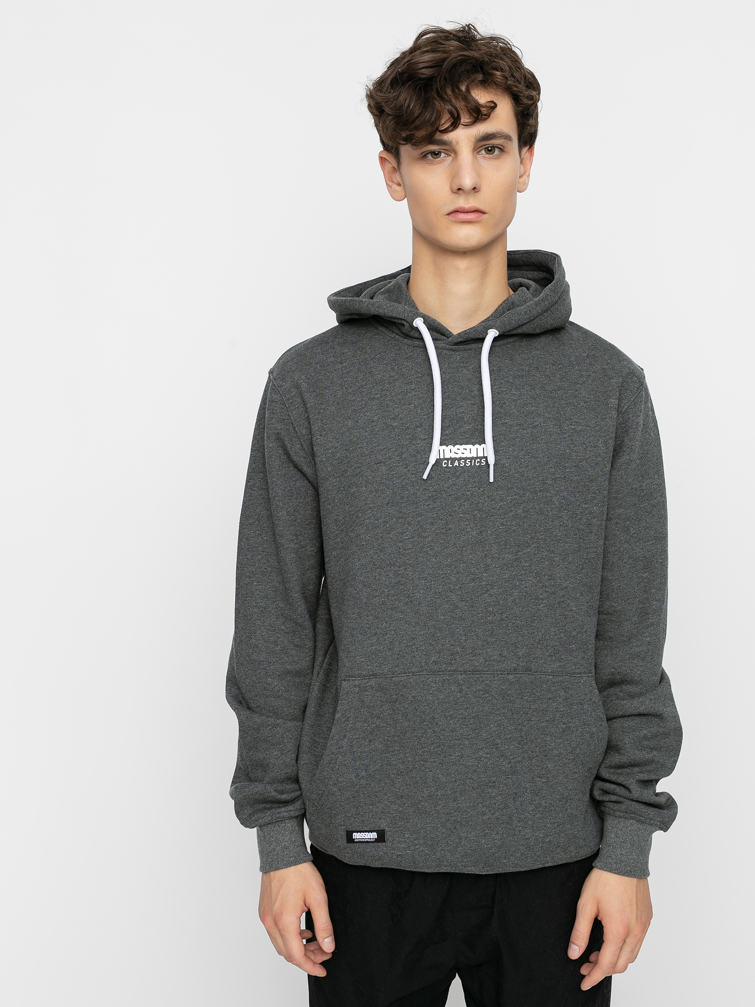 Bluza z kapturem MassDnm Classics Small Logo HD (dk heather grey)
