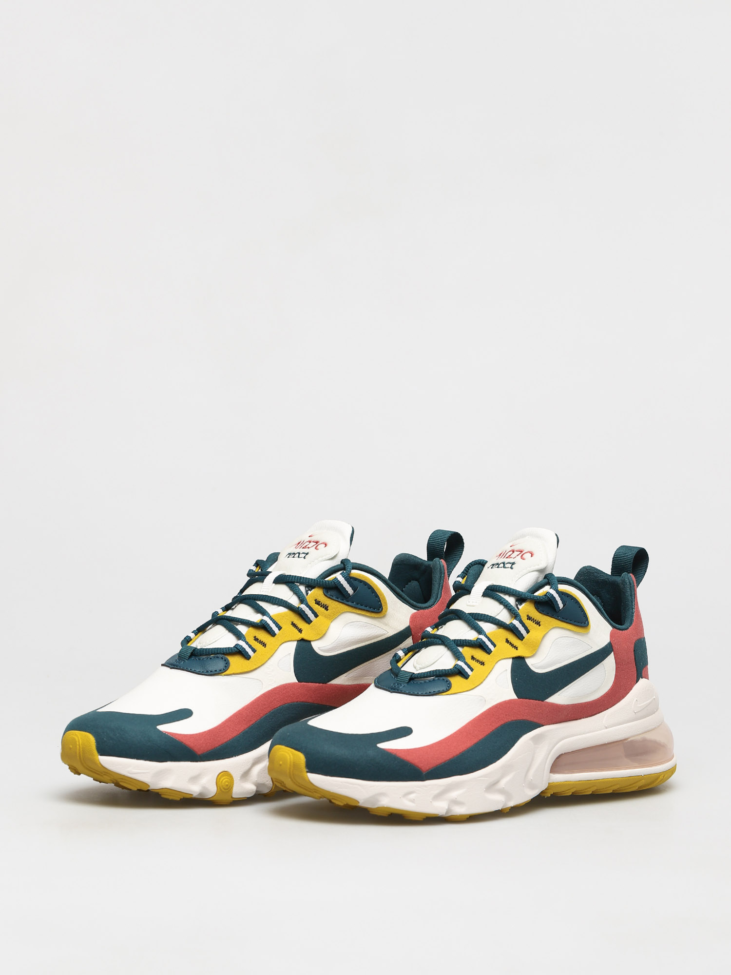 Buty Nike Air Max 270 React (summit white/midnight turq pueblo red)