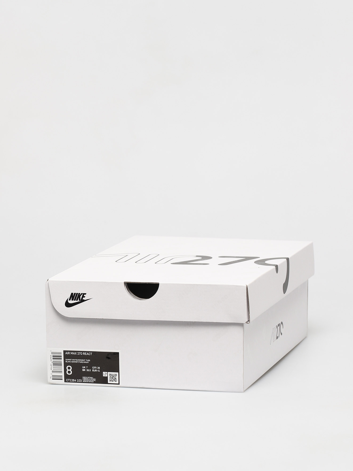 Buty Nike Air Max 270 React (summit white/midnight turq pueblo red)