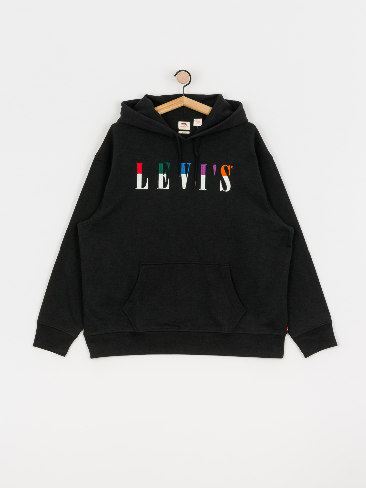 Bluza z kapturem Levi's® T2 Relaxed Graphic HD (ssnl serif po jet black)