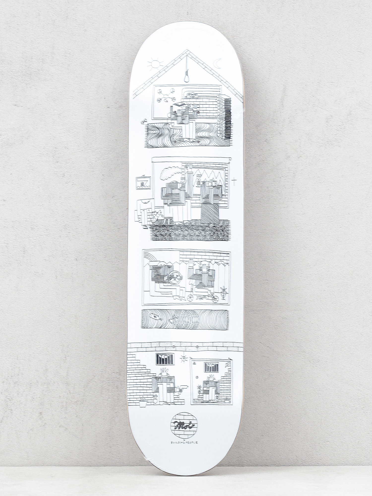 Deck Mob Skateboards Building People (white/black)