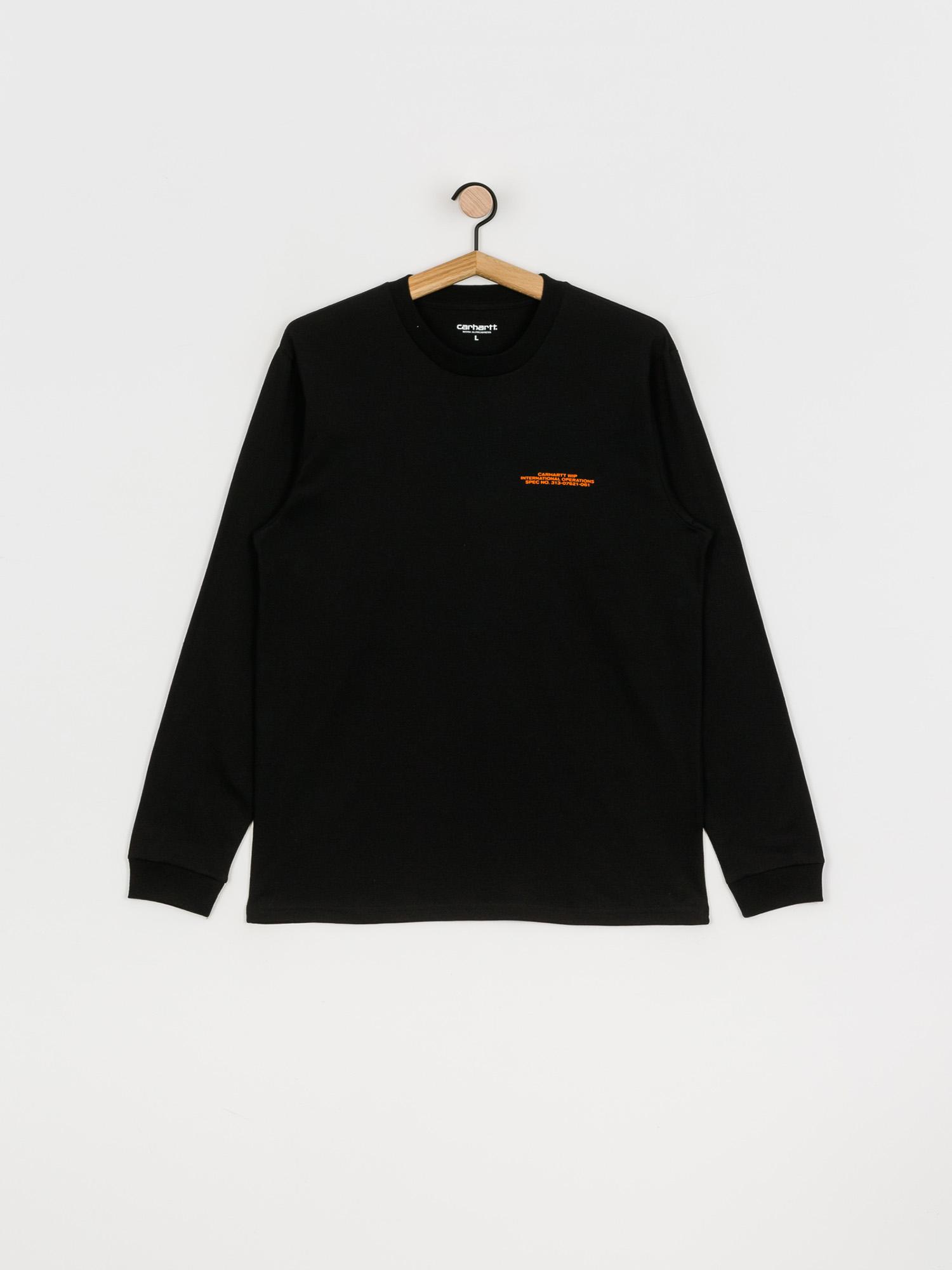 Longsleeve Carhartt WIP International Operations (black/orange)