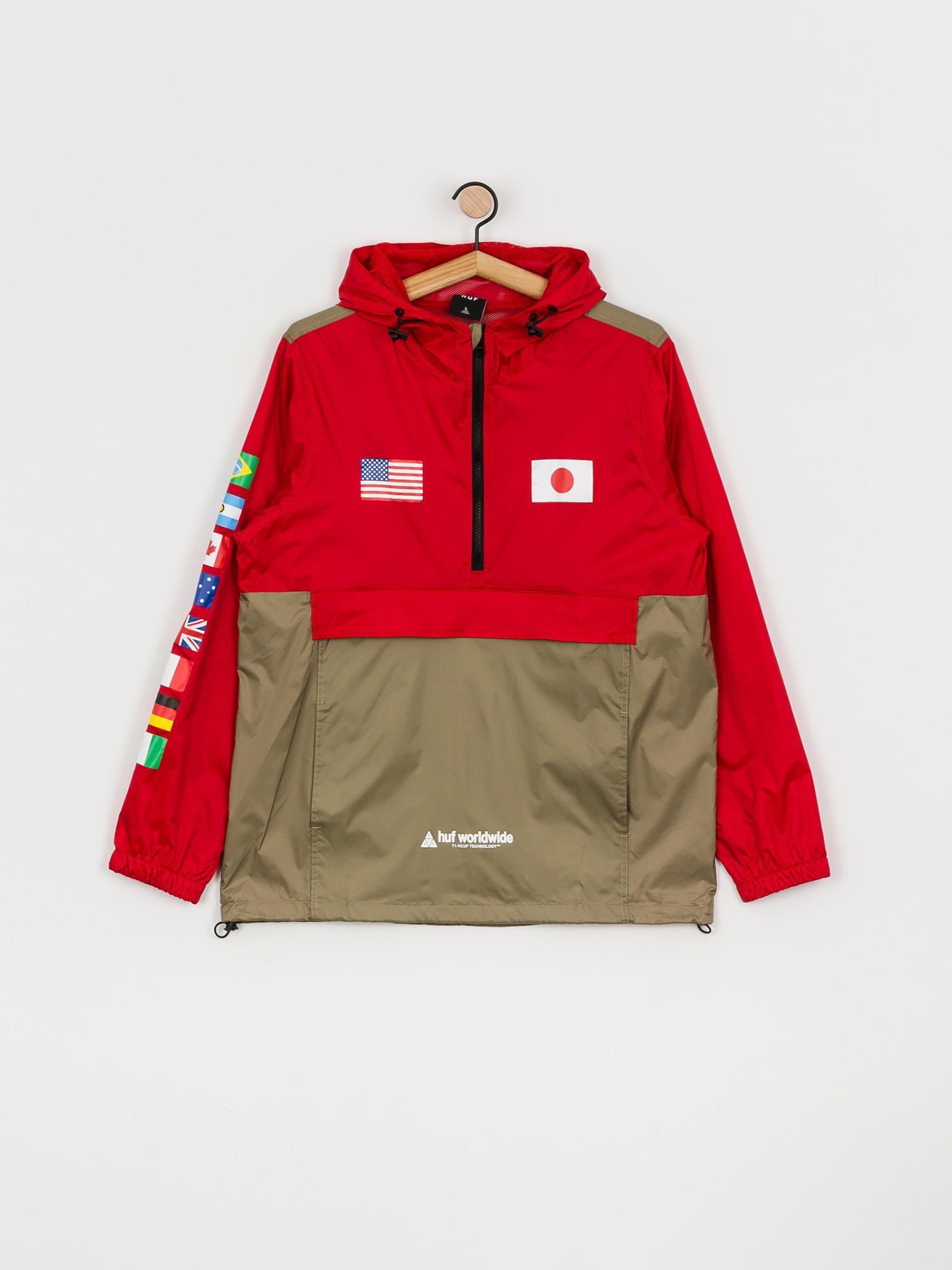 Kurtka HUF Flags Anorak (cyber red)