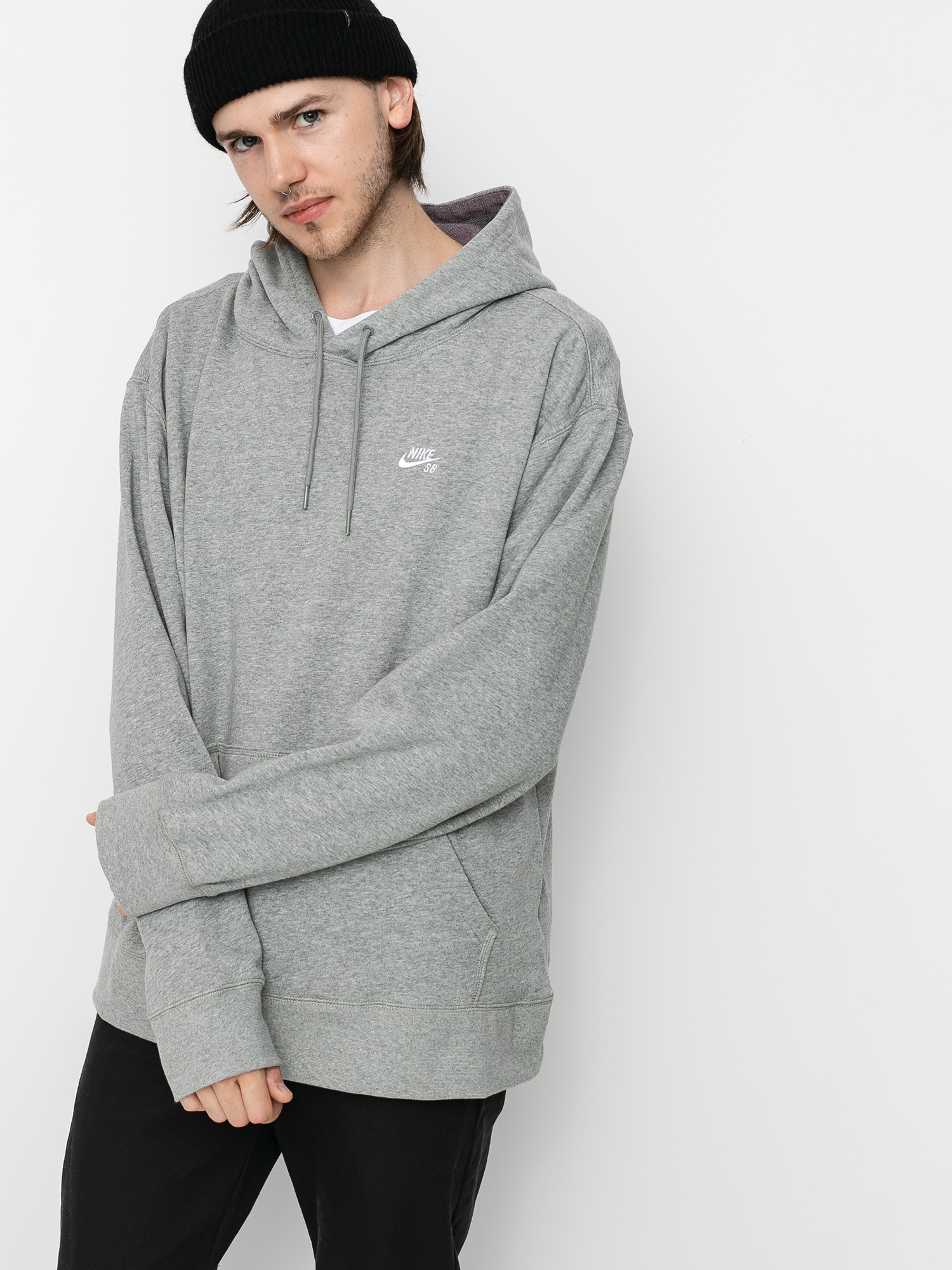 Bluza z kapturem Nike SB Sb HD (dk grey heather/white)