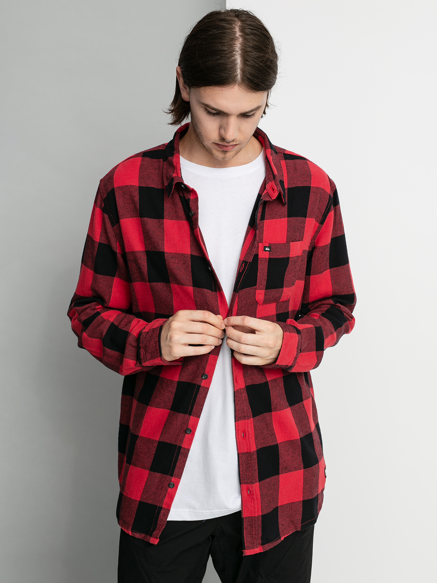 Koszula Quiksilver Motherfly Flannel (americas red motherfly)