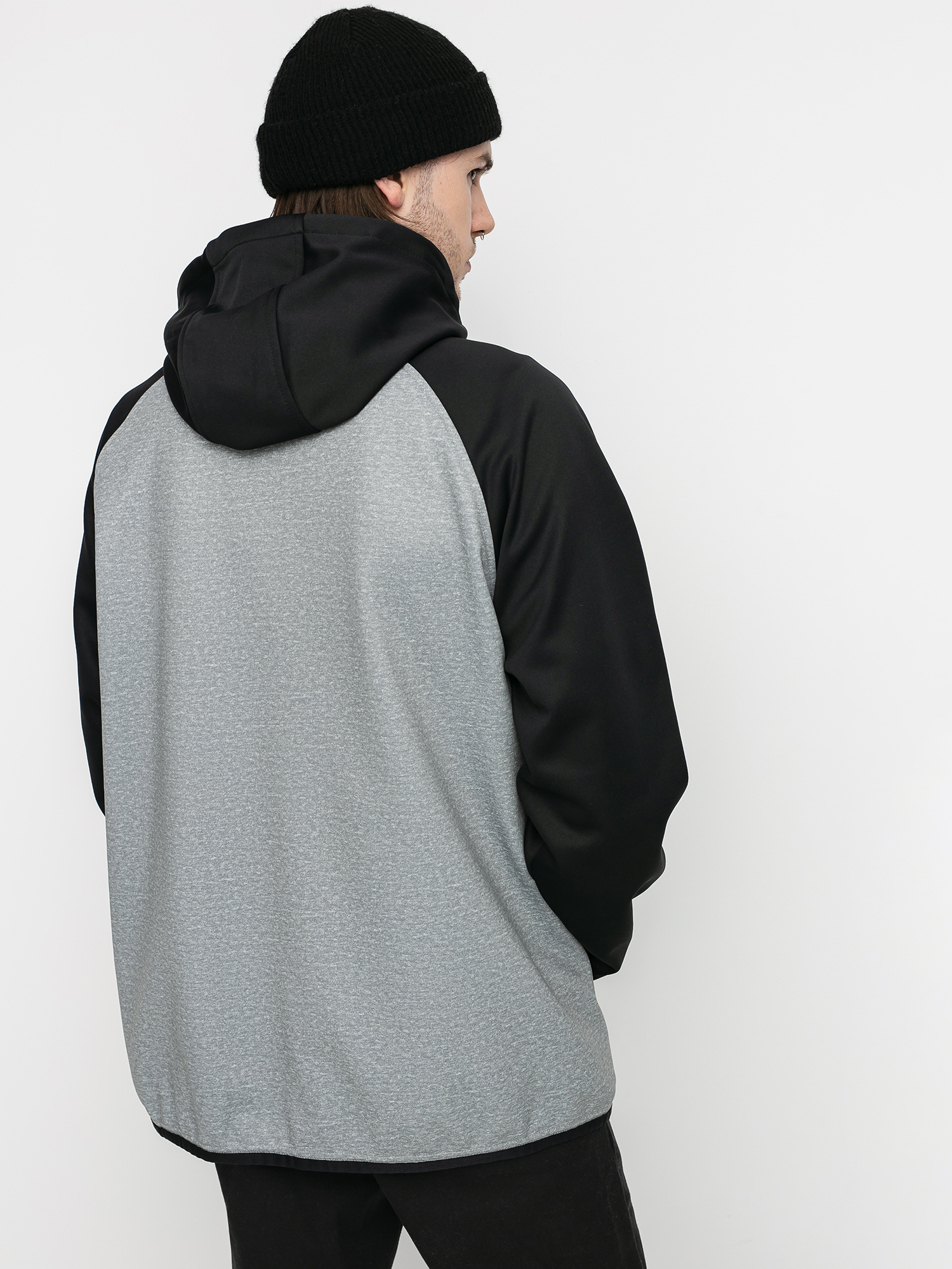 Męska Bluza aktywna Burton Crown Weatherproof ZHD (gray heather/true black)