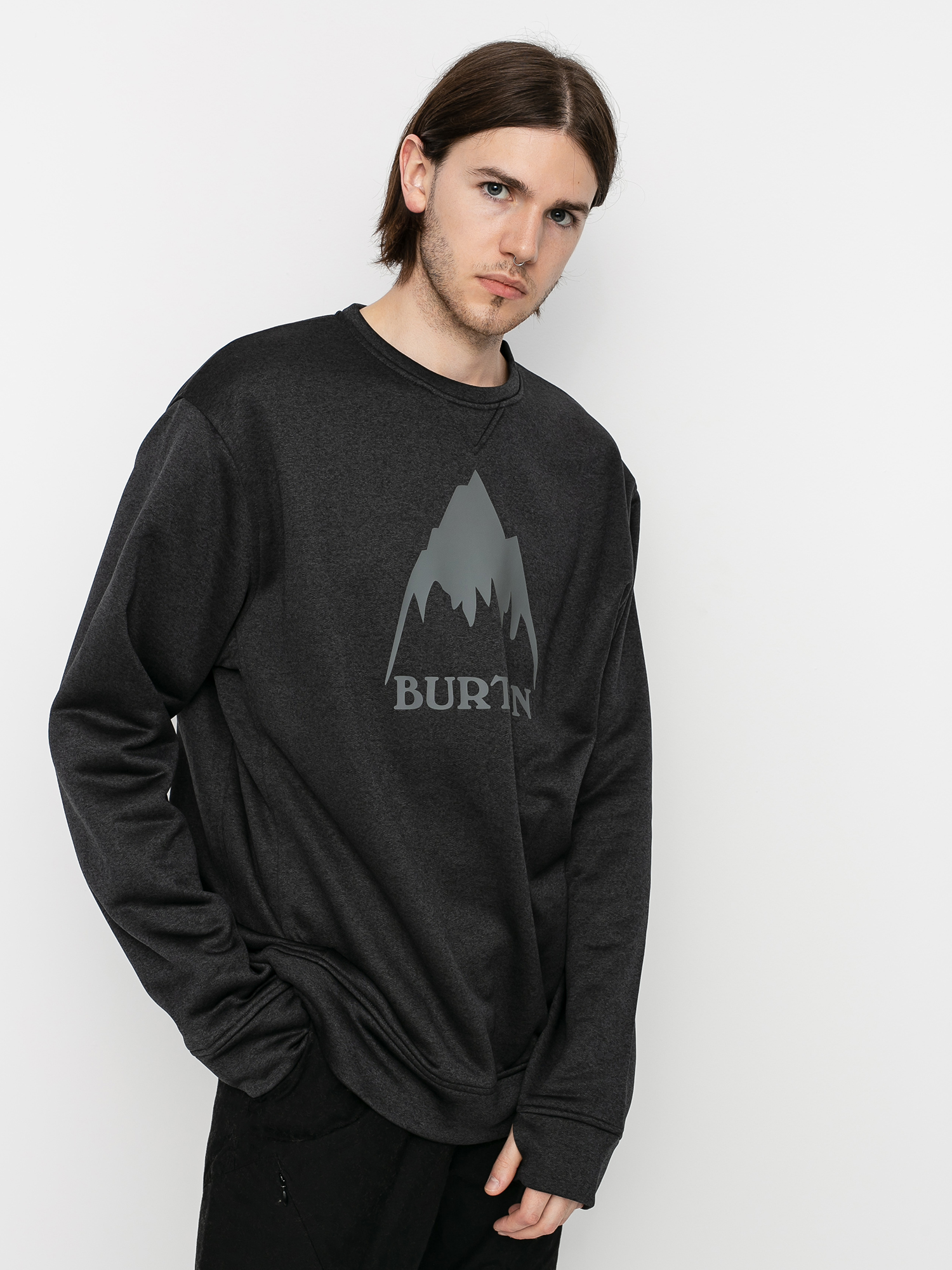 Męska Bluza aktywna Burton Oak (true black heather)